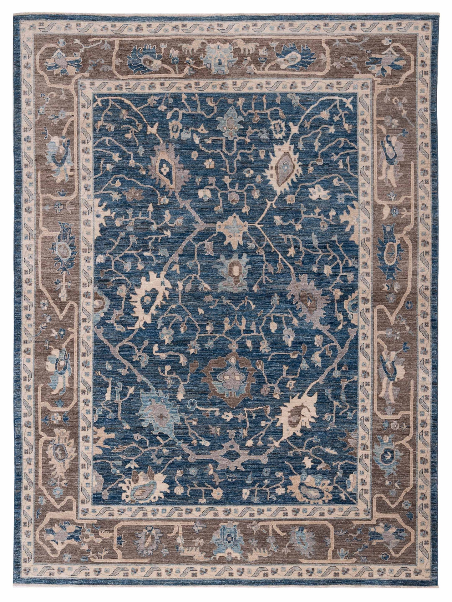 Pasha Anadol Oushak  Blue Brown Traditional