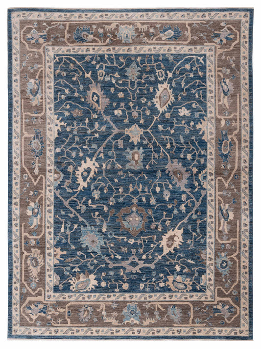 Pasha Anadol Oushak  Blue Brown Traditional