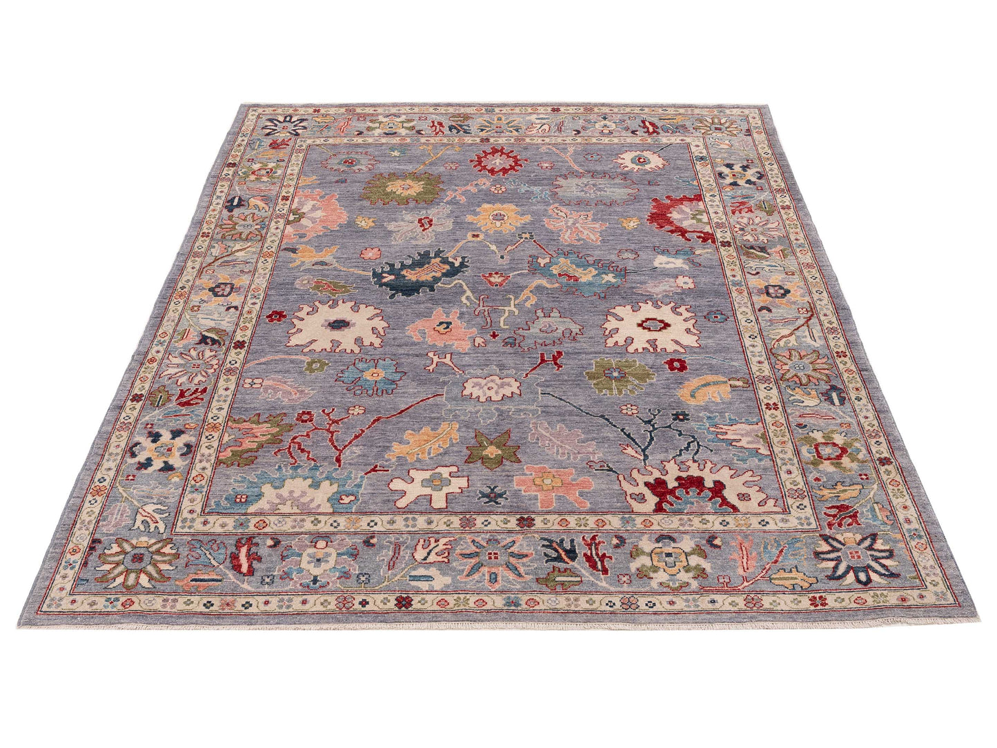 Anadol Oushak 154691 Gray Gray 8.2x10.1 Hand Knotted Rug