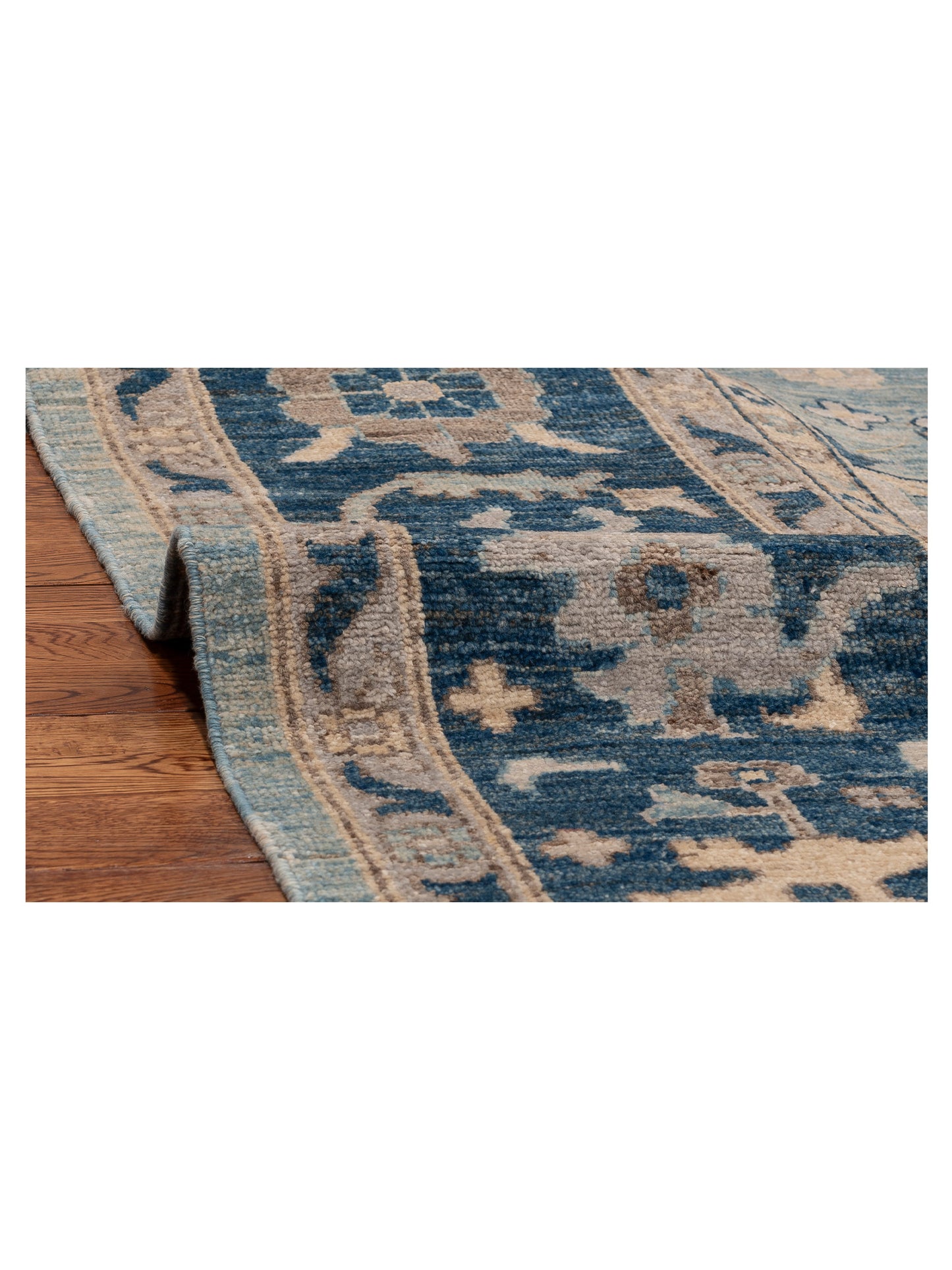 Anadol Oushak 154692 Blue Blue 9.1x11.7 Hand Knotted Rug