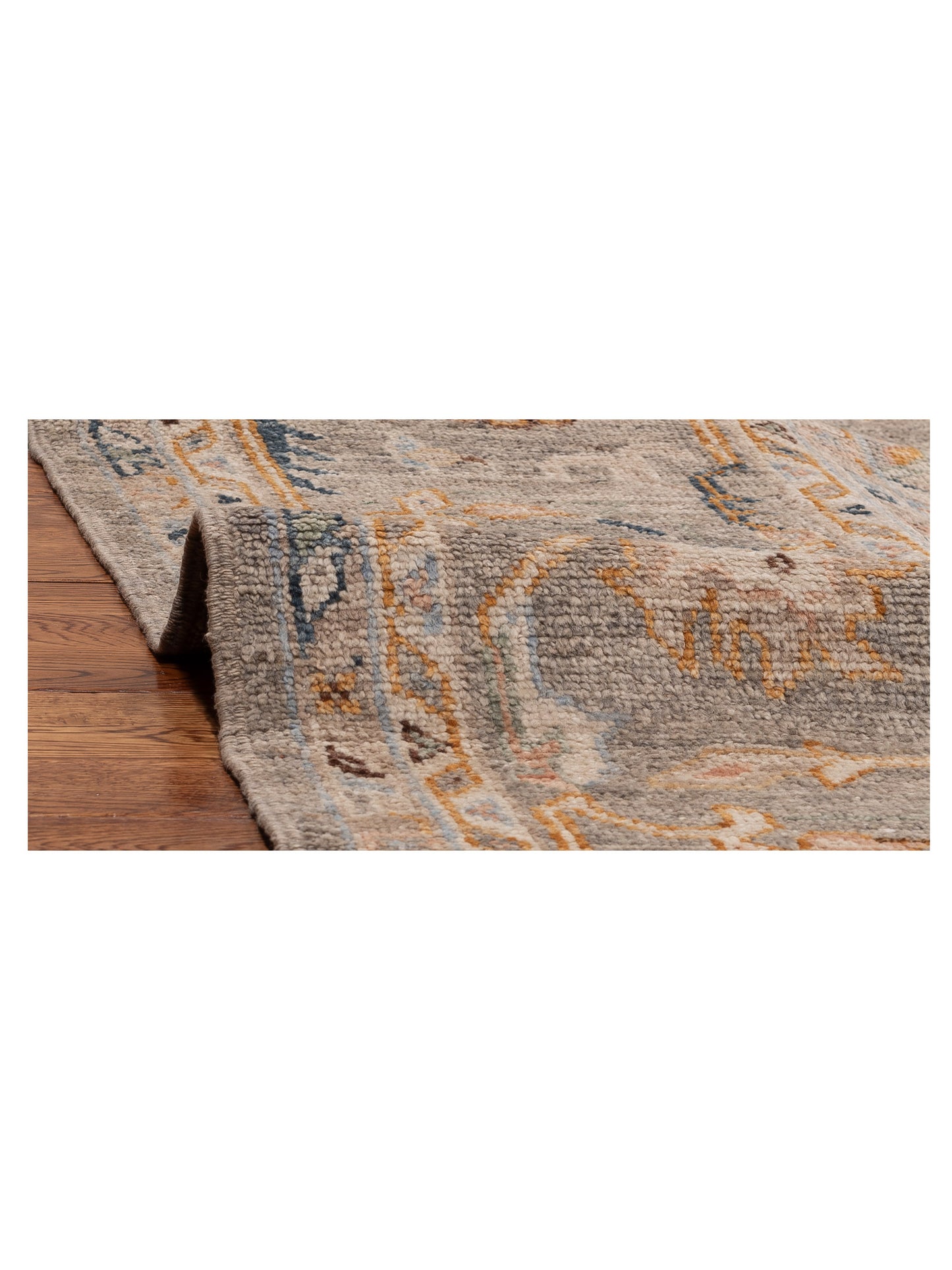 Angora Oushak 154695 Brown Brown 9.10x13 Hand Knotted Rug