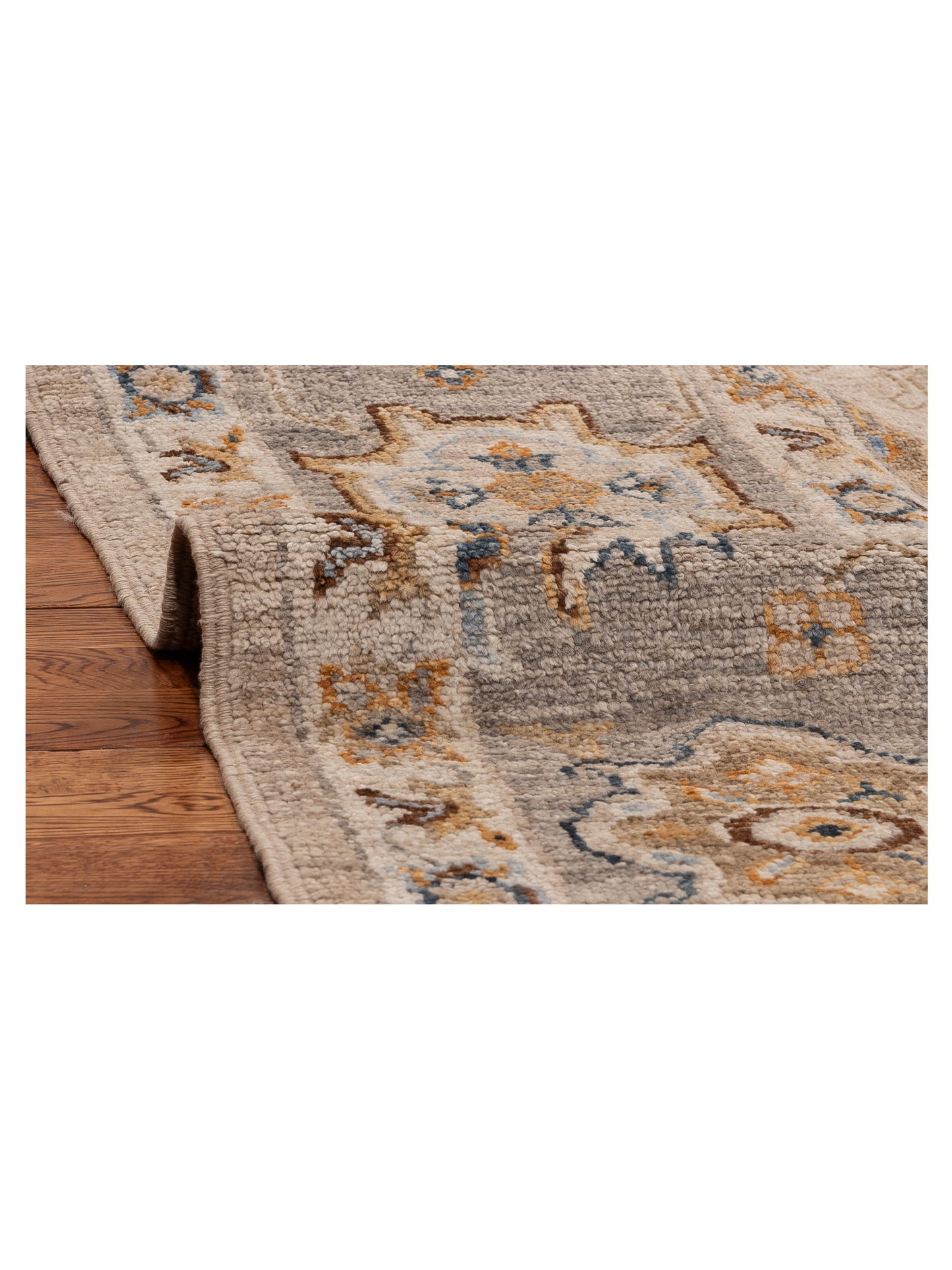 Angora Oushak 154697 Brown Brown 8.11x11.8 Hand Knotted Rug
