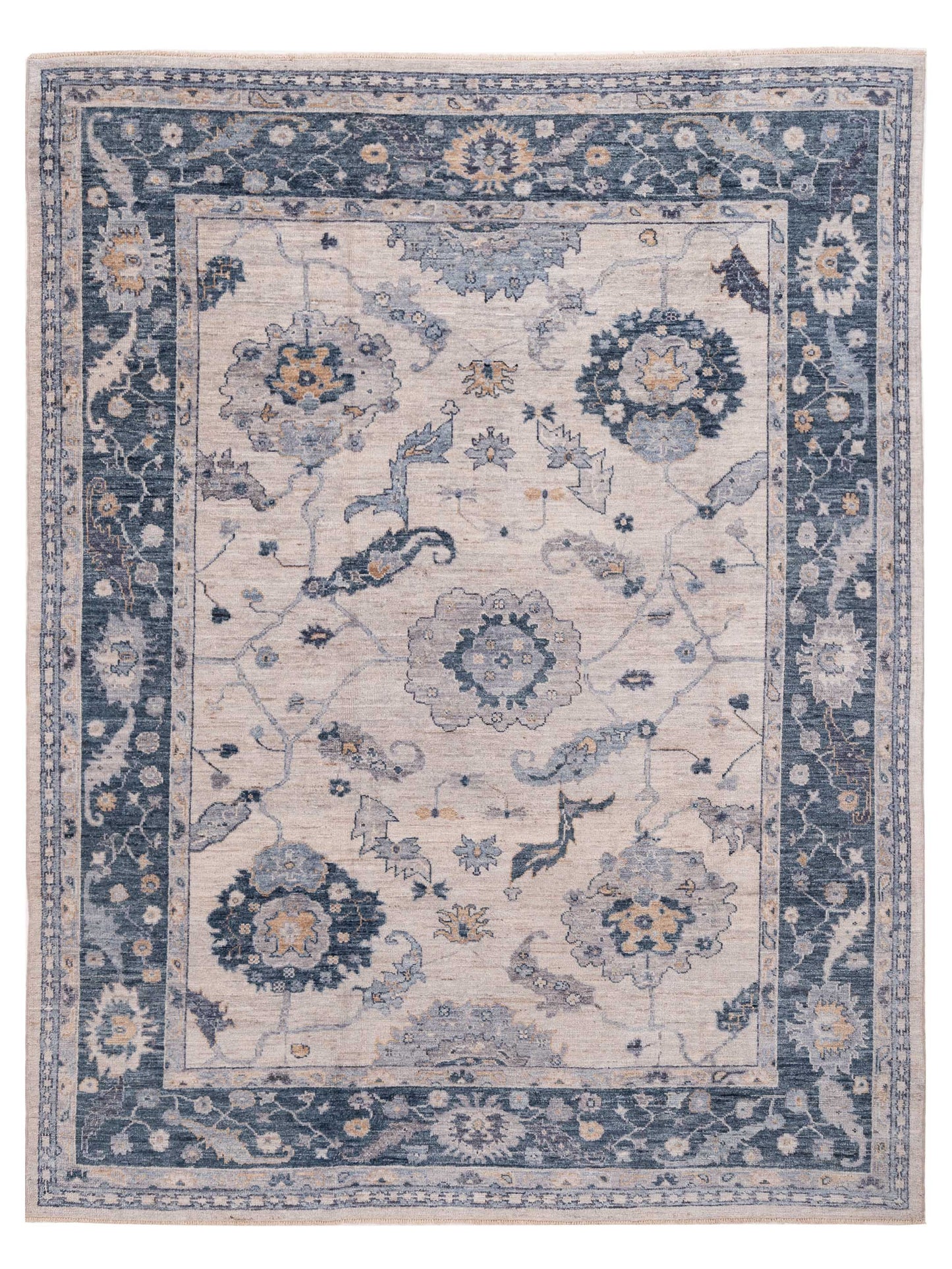 Anadol Angora Oushak Ivory Blue Traditional