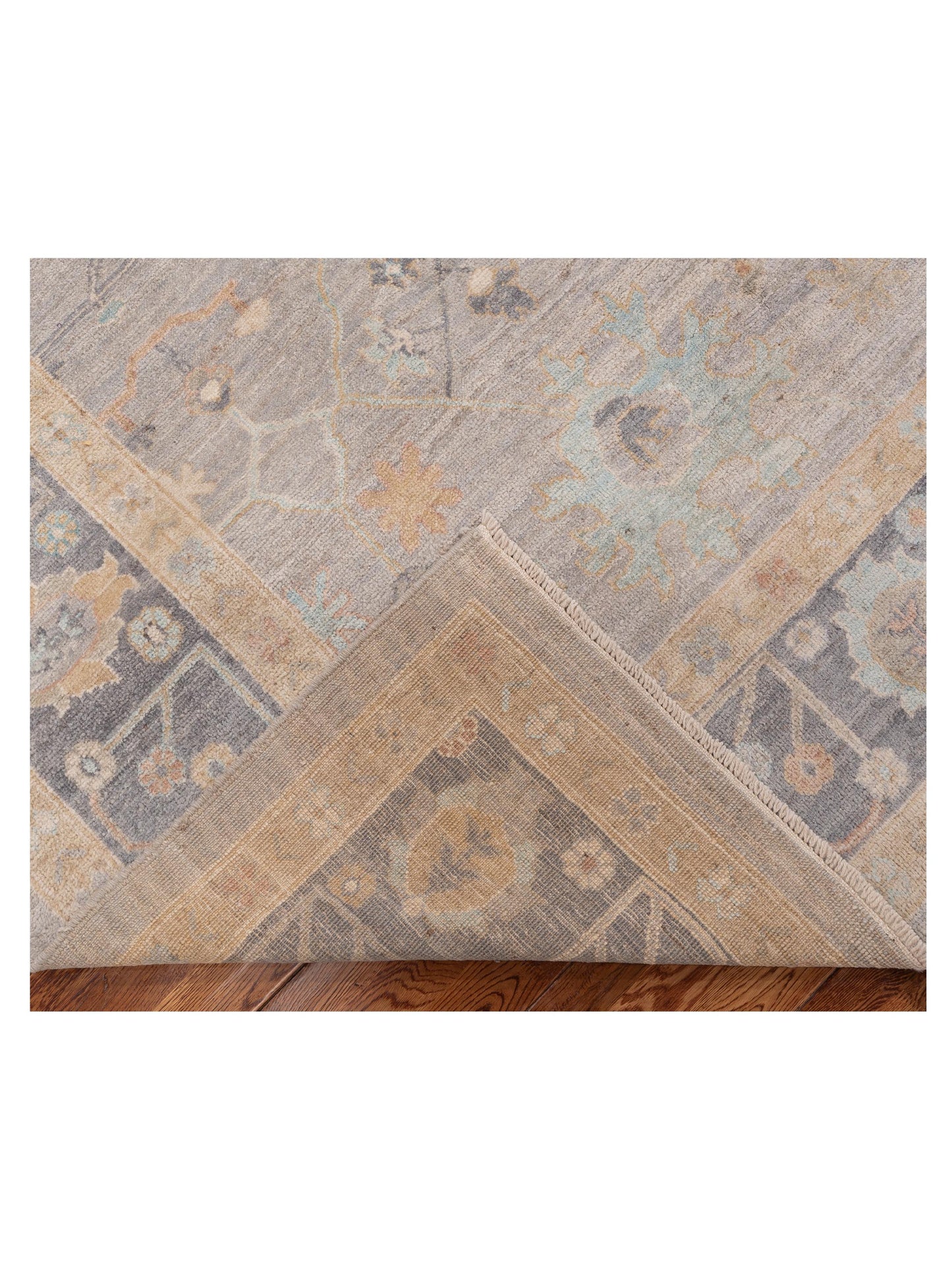 Anadol Oushak 154699 Gray Gray 8.6x9.8 Hand Knotted Rug