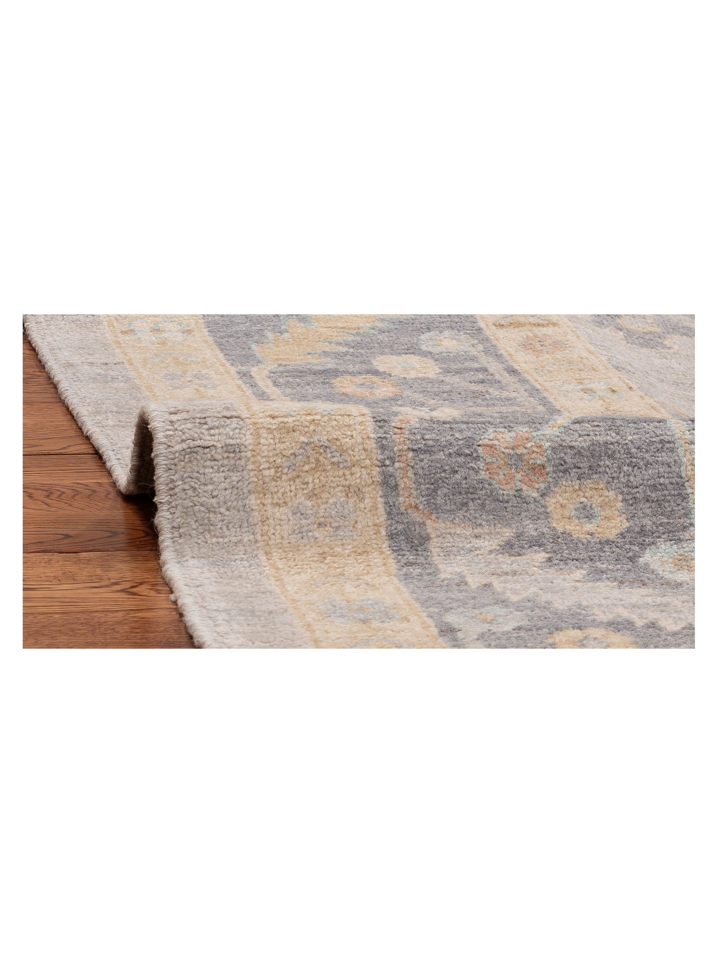 Anadol Oushak 154699 Gray Gray 8.6x9.8 Hand Knotted Rug