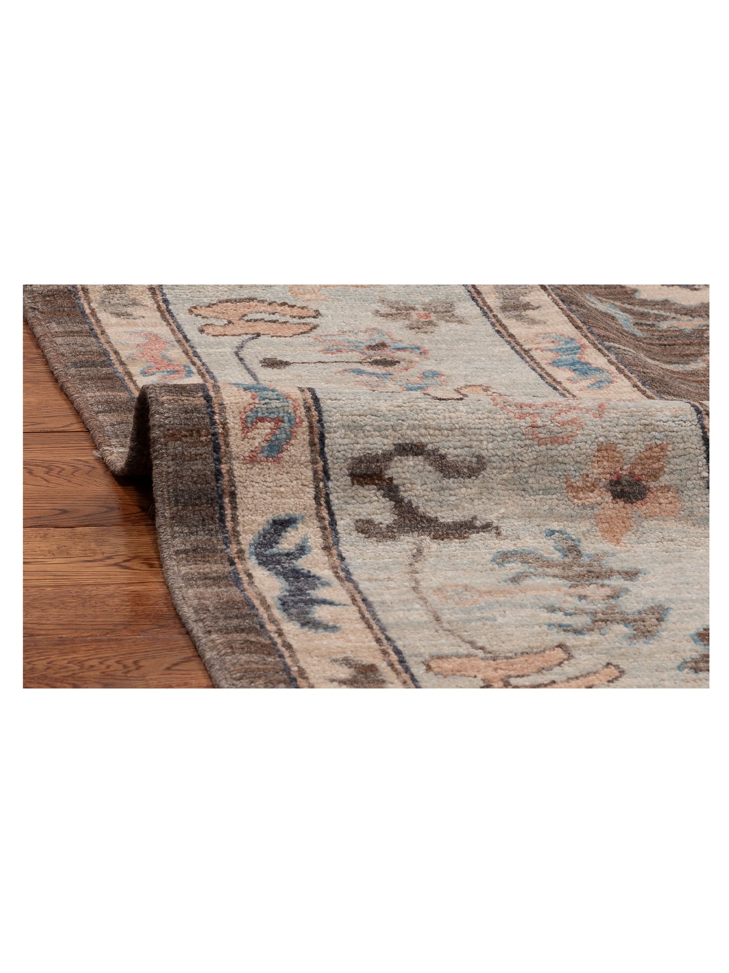 Anadol Oushak 154700 Brown Silver 8.5x9.8 Hand Knotted Rug