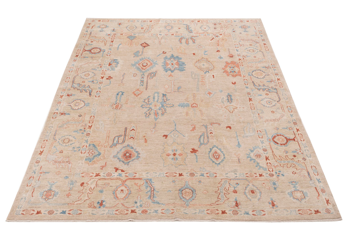 Anadol Oushak 154701 Brown Brown 9.3x11.11 Hand Knotted Rug