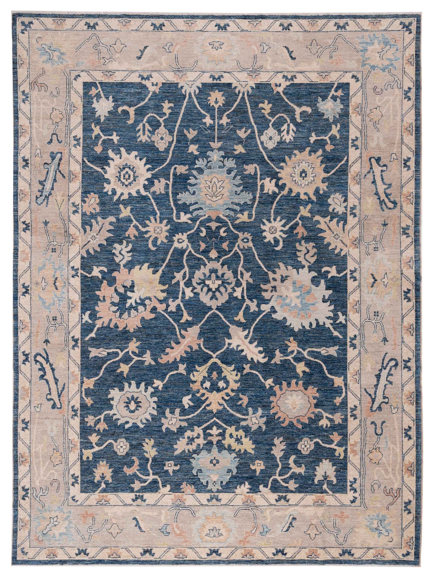 Pasha Anadol Oushak  Blue Brown Traditional