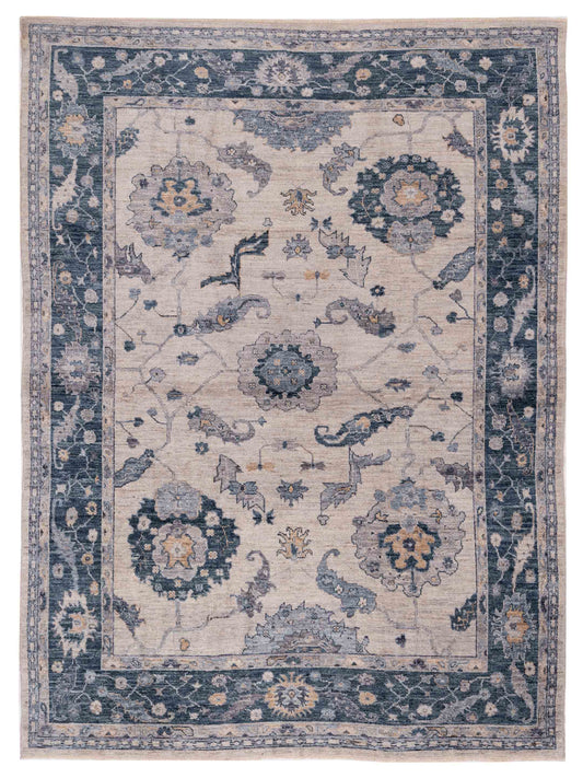 Anadol Angora Oushak  Ivory Blue Traditional