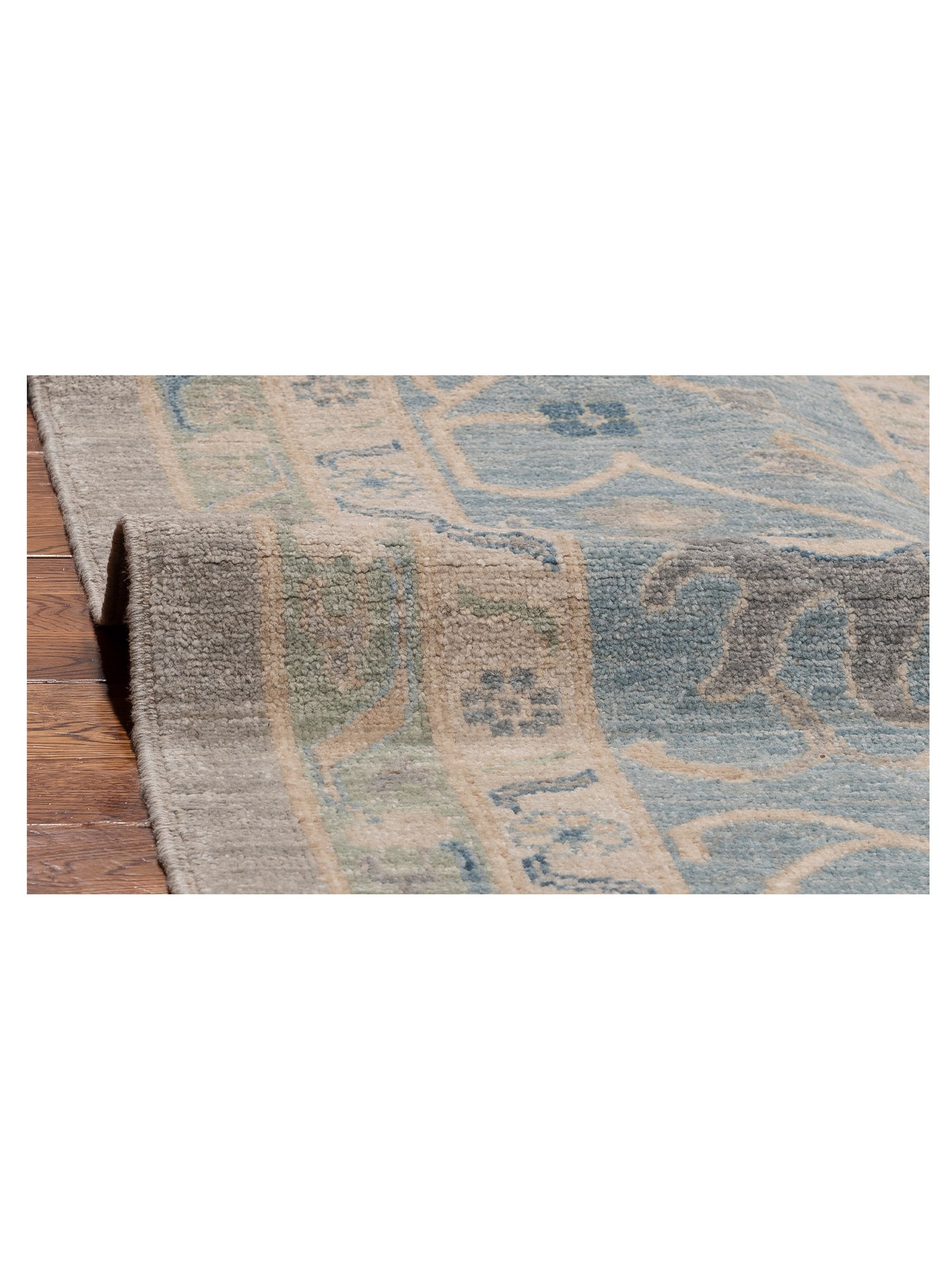 Anadol Oushak 154706 Gray Blue 12.2x14.10 Hand Knotted Rug