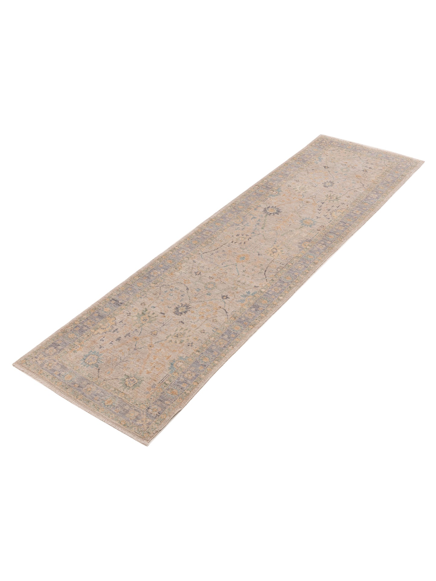 Anadol Oushak 154711 Silver Gray 3.2x11.8 Hand Knotted Rug