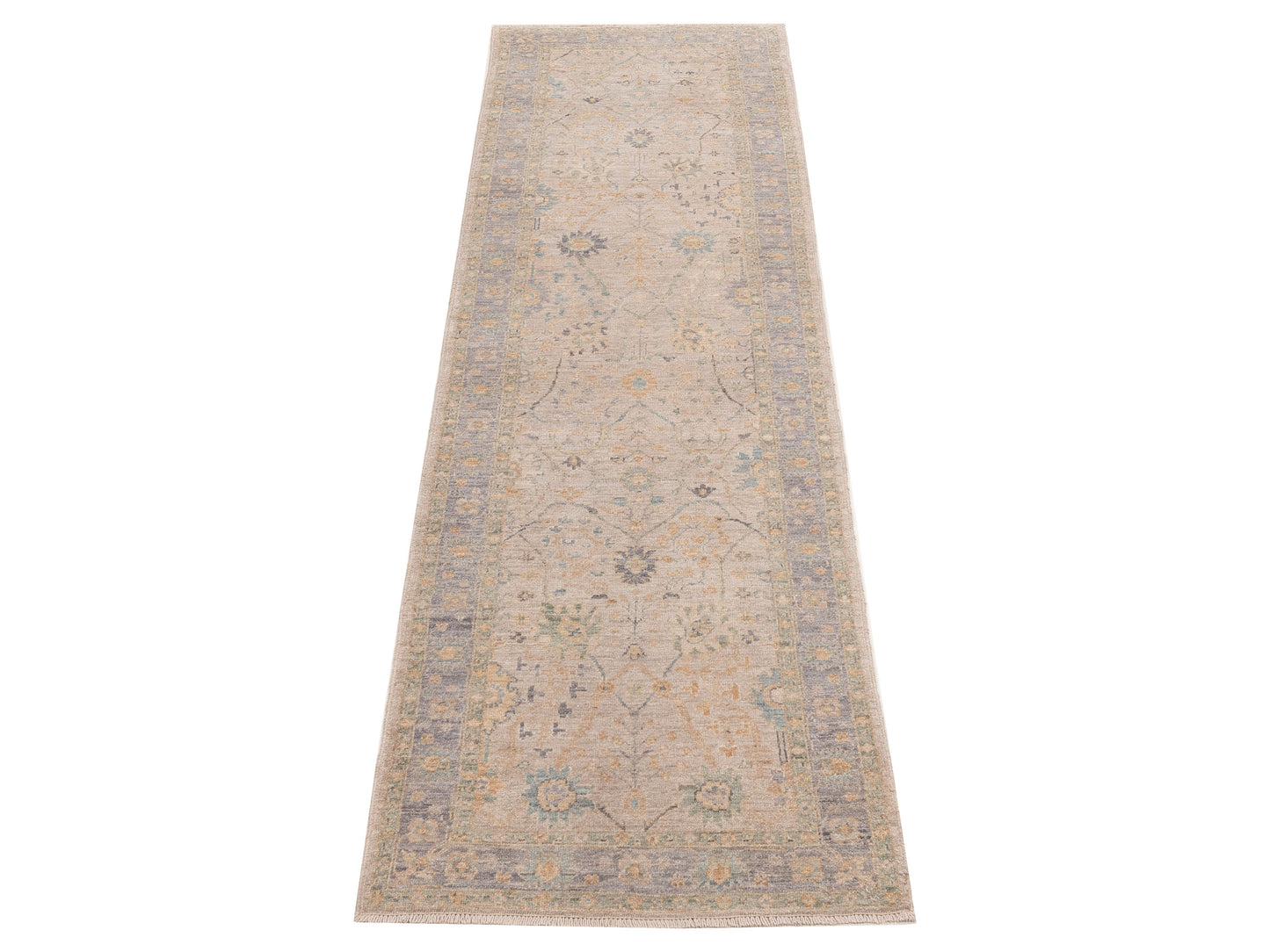 Anadol Oushak 154711 Silver Gray 3.2x11.8 Hand Knotted Rug
