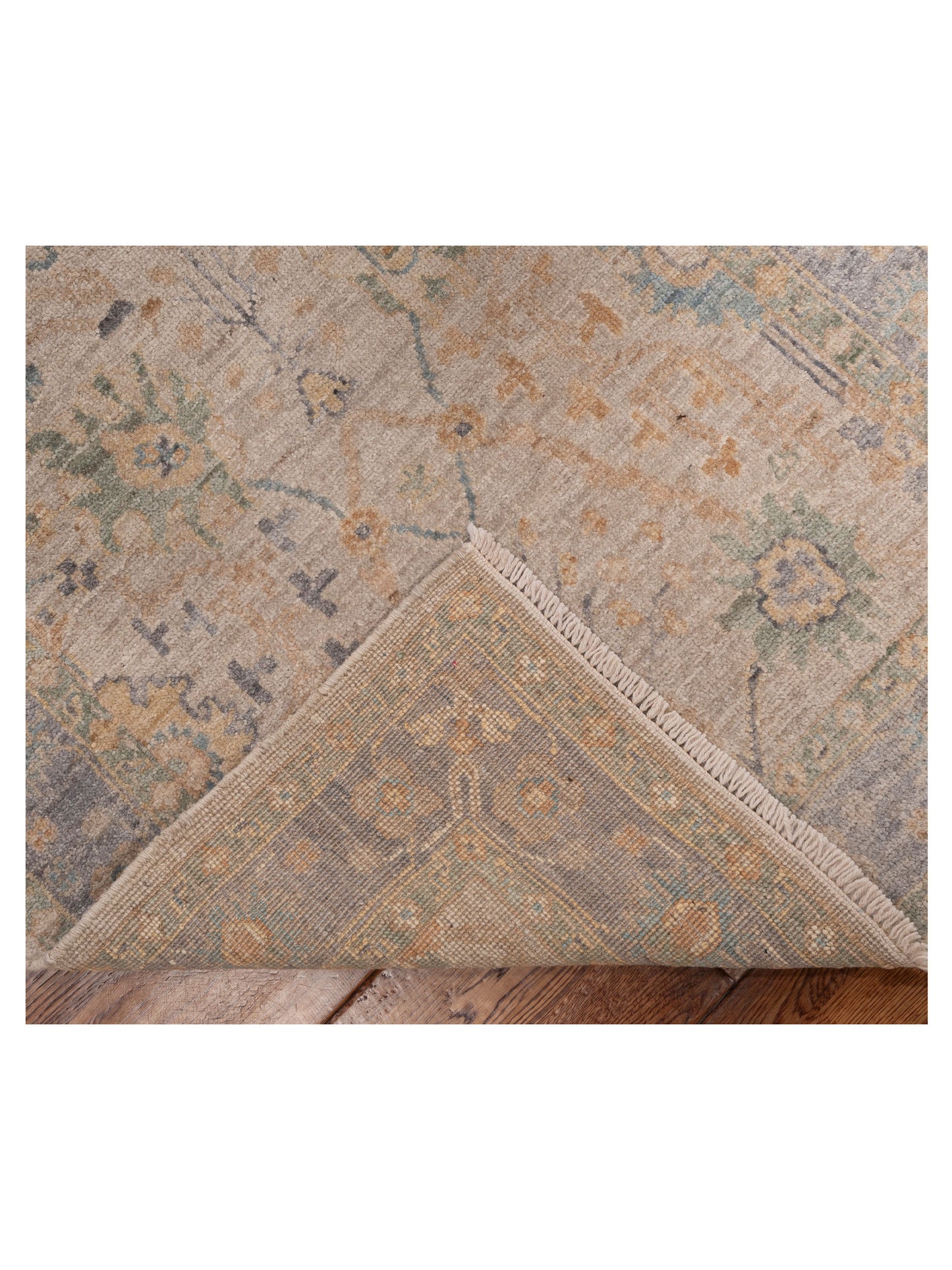 Anadol Oushak 154711 Silver Gray 3.2x11.8 Hand Knotted Rug