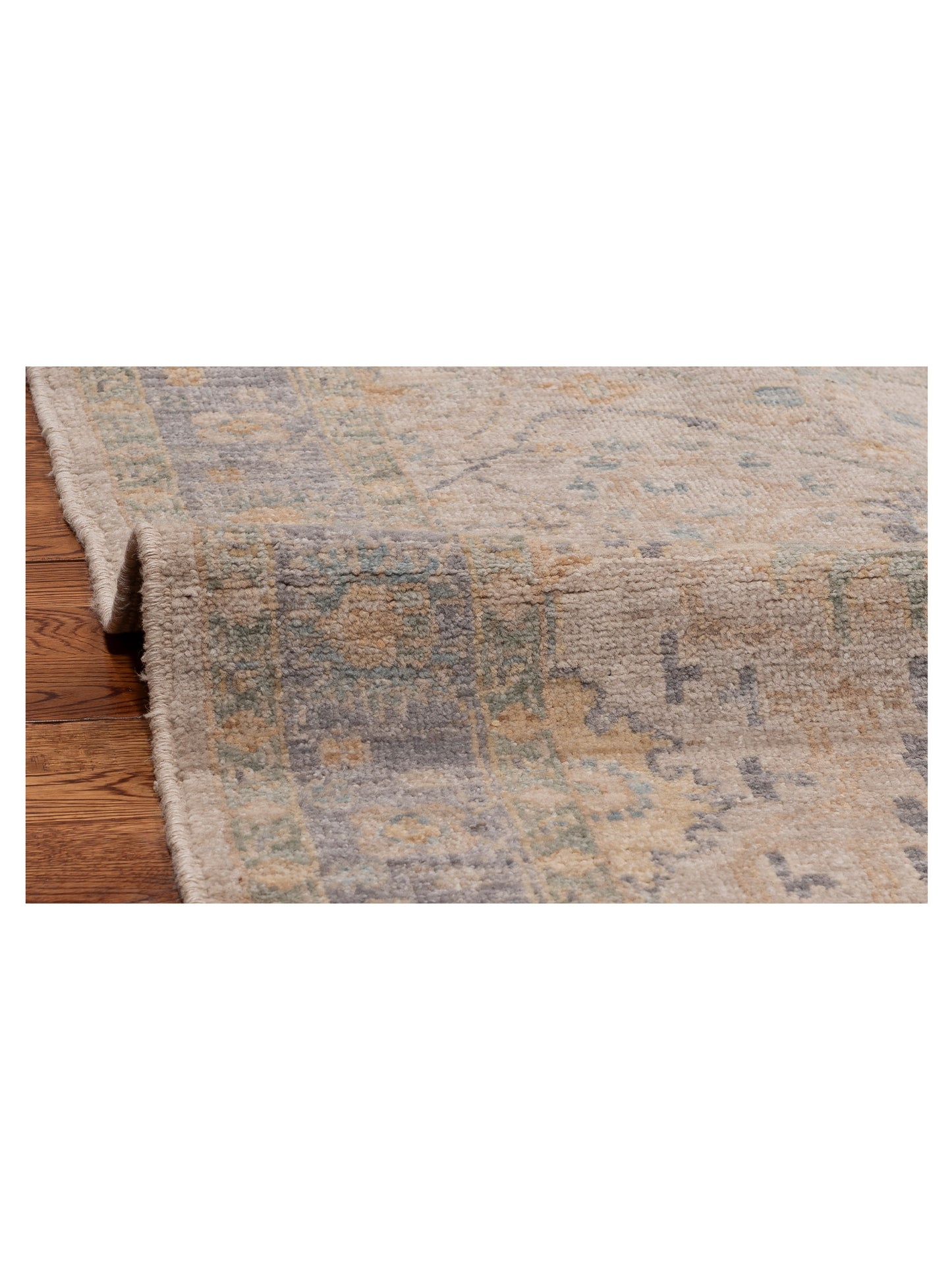 Anadol Oushak 154711 Silver Gray 3.2x11.8 Hand Knotted Rug