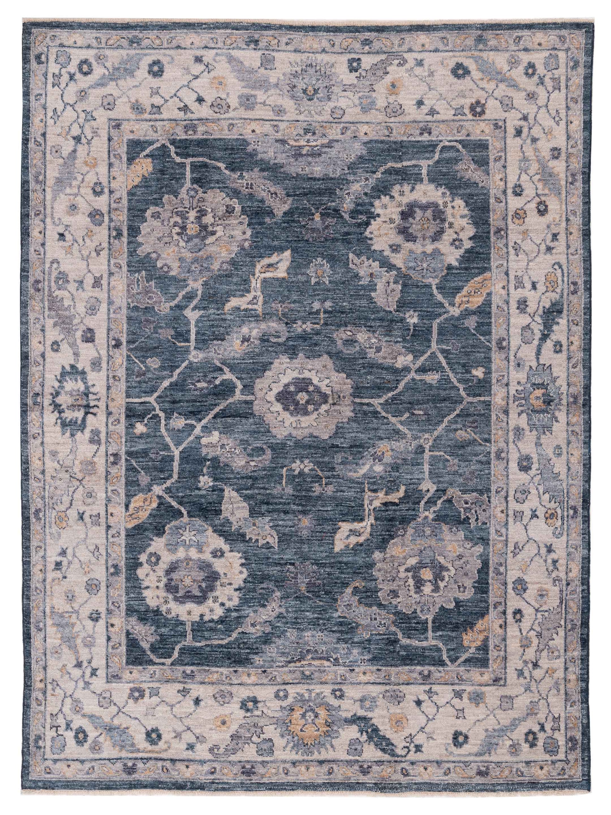 Anadol Angora Oushak  Blue Ivory Traditional
