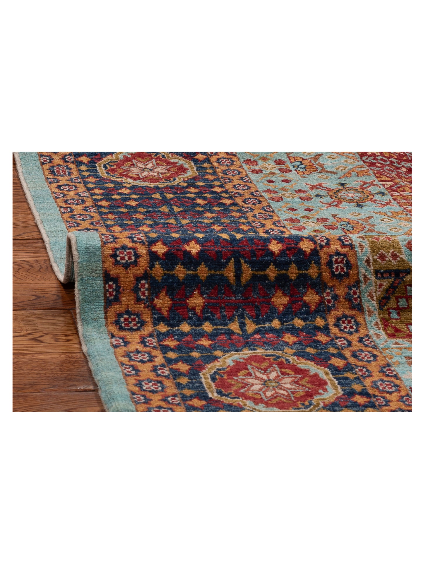 Super Mamluk 154750 Blue Charcoal 5.7x8.3 Hand Knotted Rug