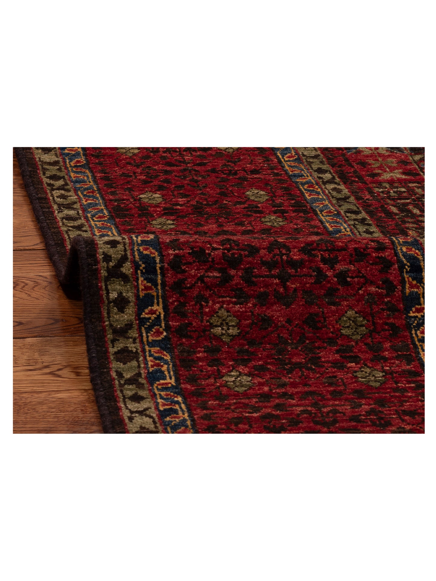 Super Mamluk 154758 Brown Red 5.10x8.5 Hand Knotted Rug