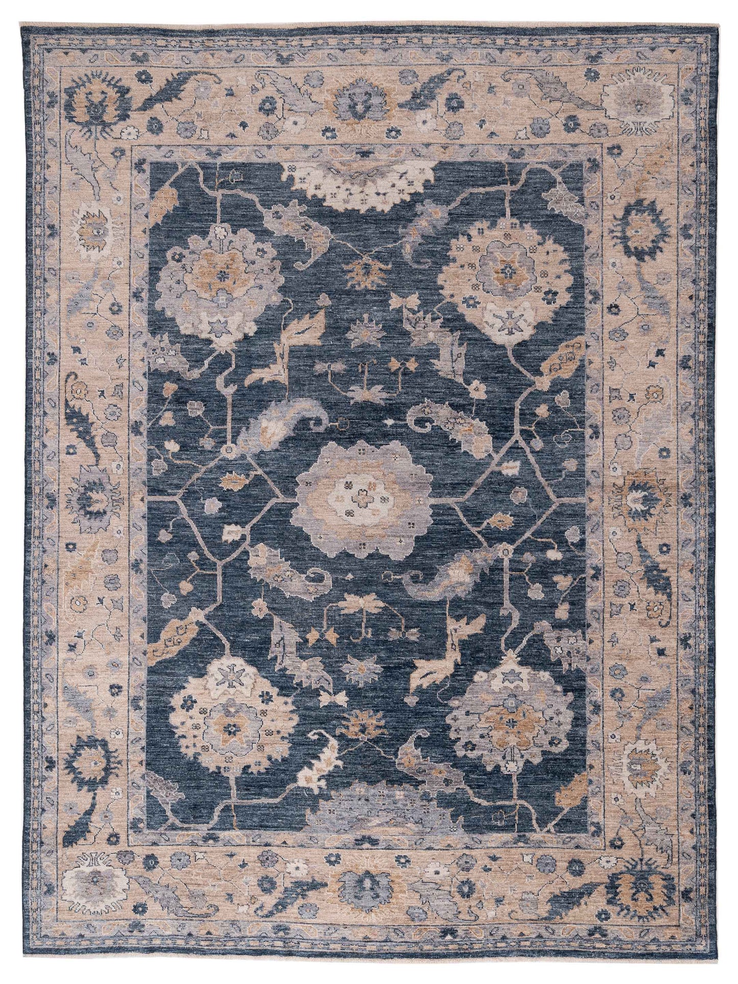 Anadol Angora Oushak  Blue Ivory Traditional