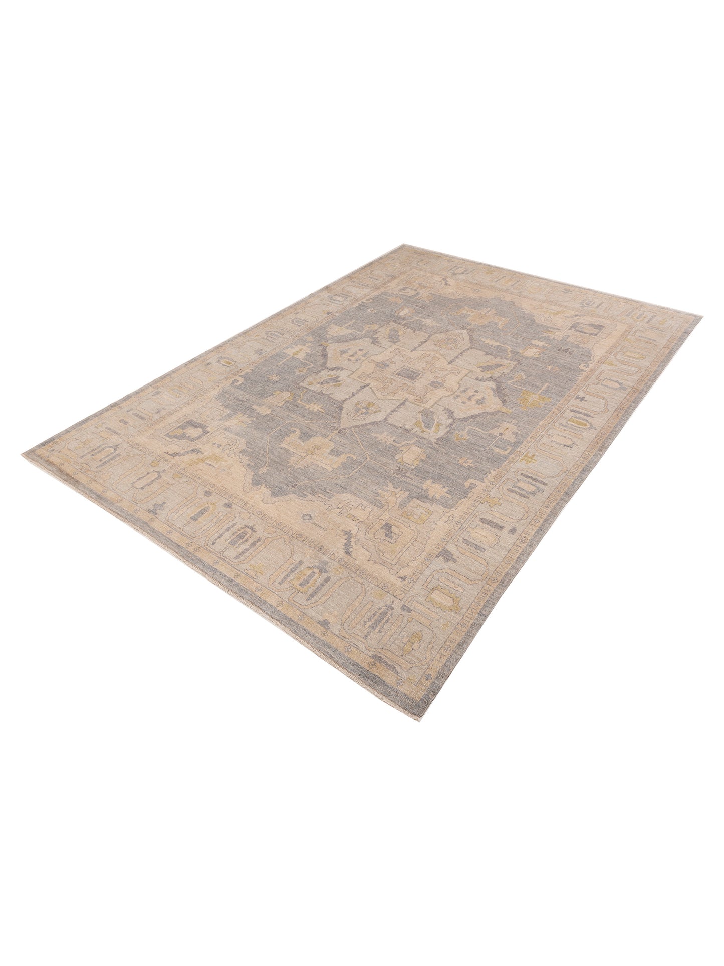 Anadol Oushak 154765 Gray Beige 10.3x13.11 Hand Knotted Rug