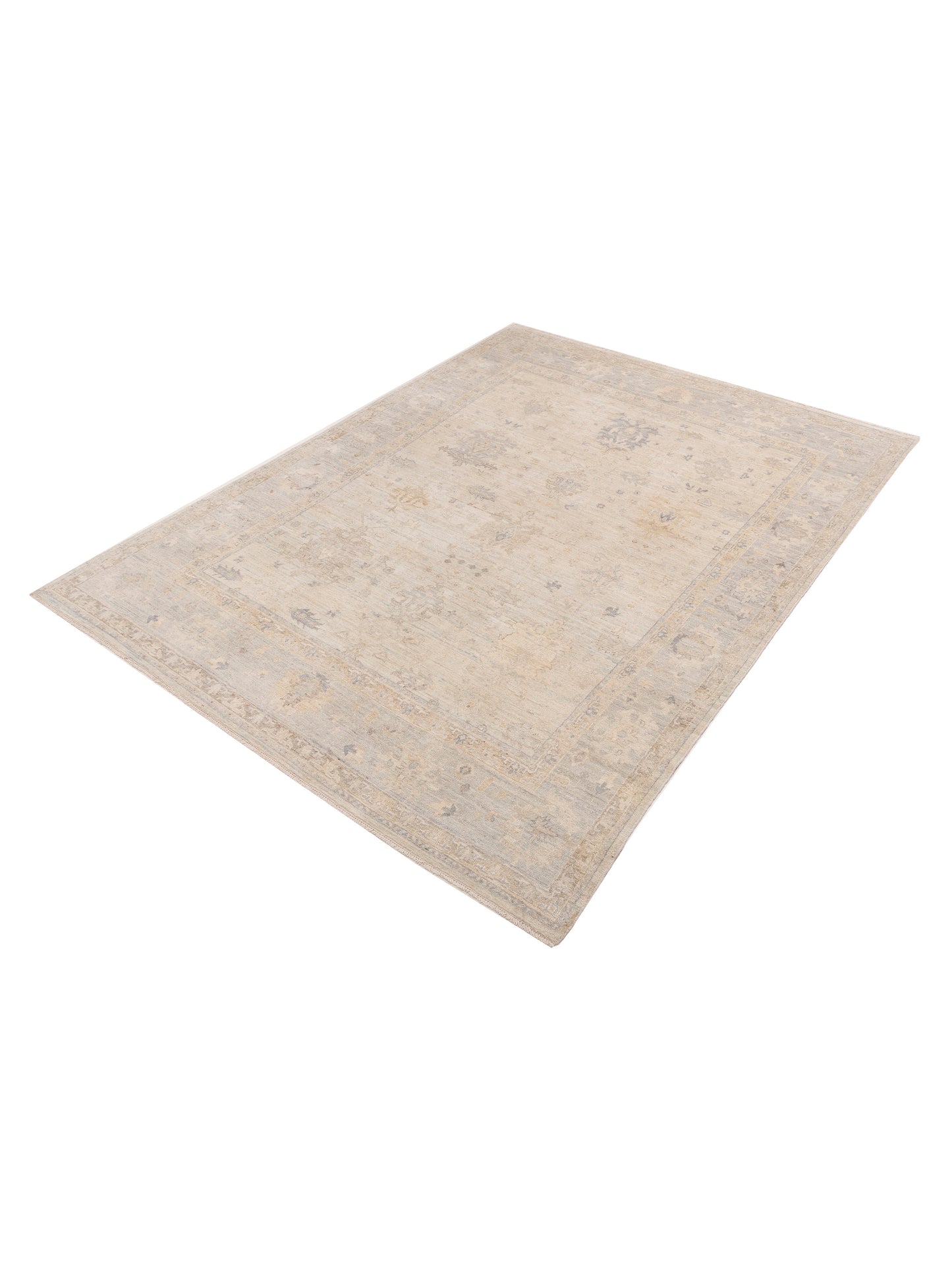 Anadol Oushak 154768 Silver Silver 9.1x11.10 Hand Knotted Rug