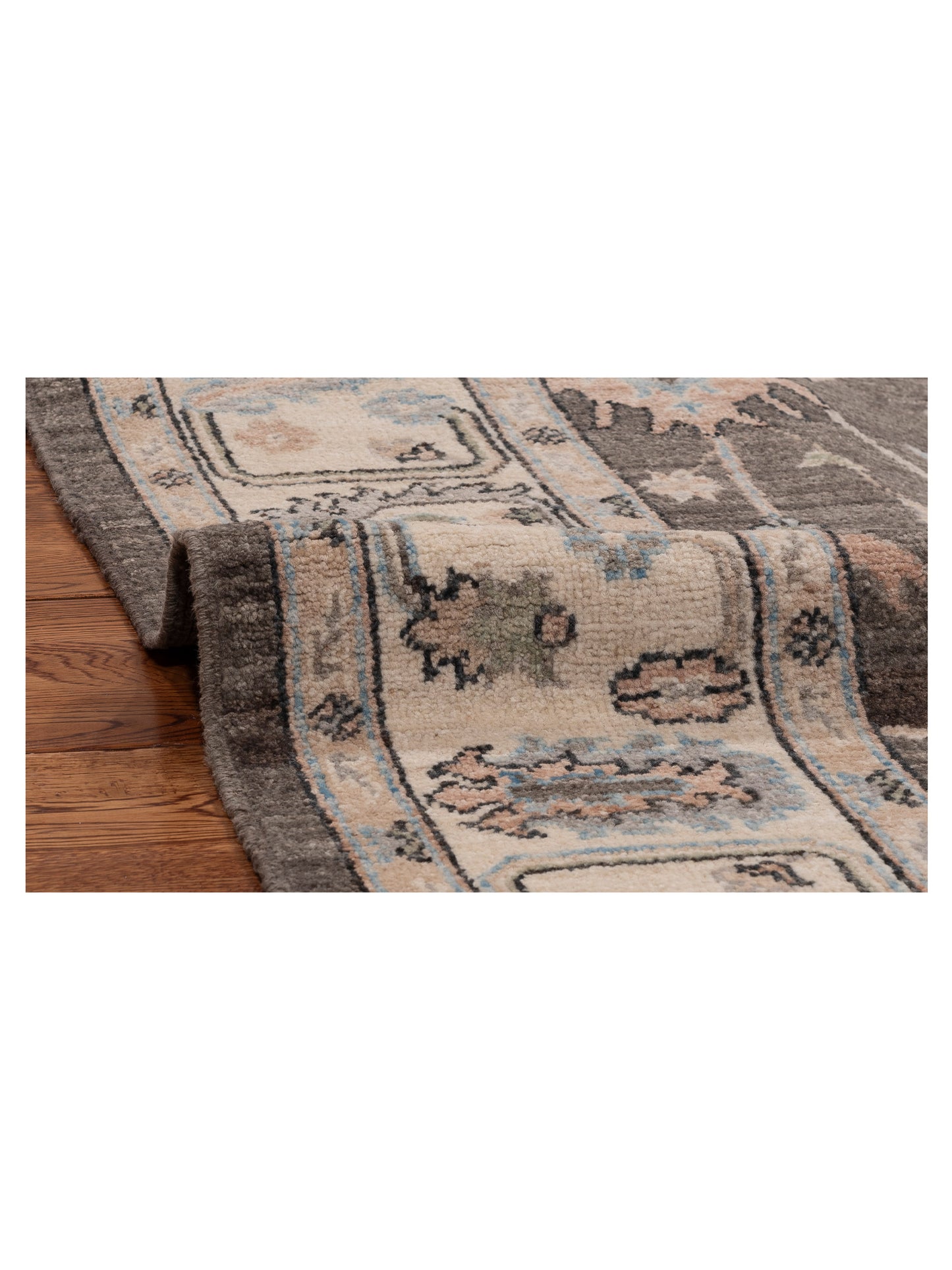 Anadol Oushak 154769 Brown Ivory 6.2x9.2 Hand Knotted Rug