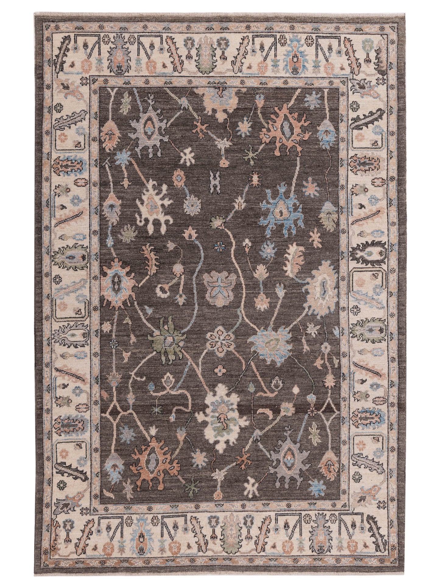 Pasha Anadol Oushak  Brown Ivory Traditional