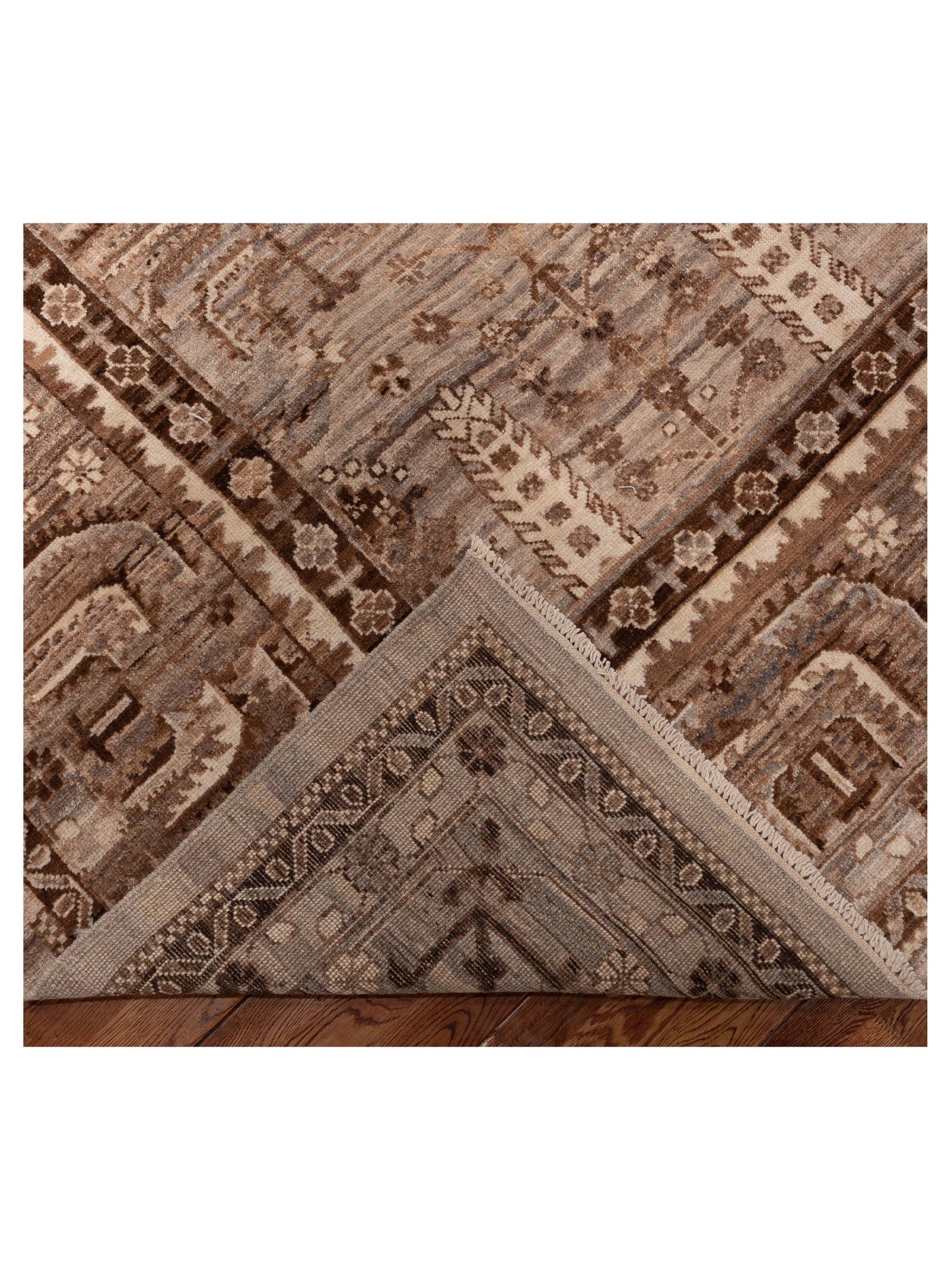 Anadol Oushak 154779 Brown Brown 11.11x17.4 Hand Knotted Rug