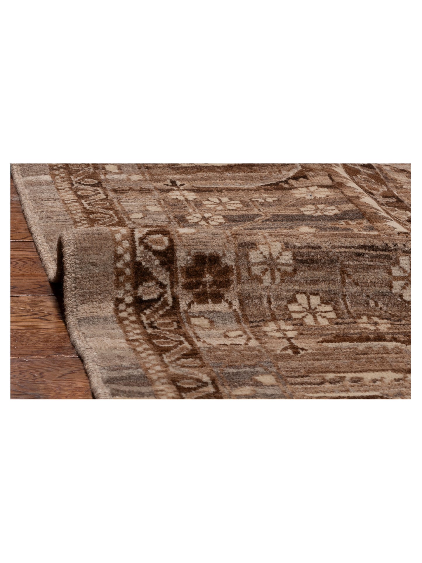 Anadol Oushak 154779 Brown Brown 11.11x17.4 Hand Knotted Rug