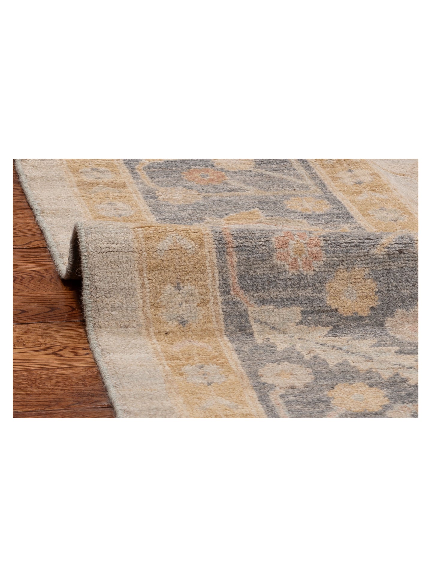 Anadol Oushak 154794 Silver Gray 9x12 Hand Knotted Rug