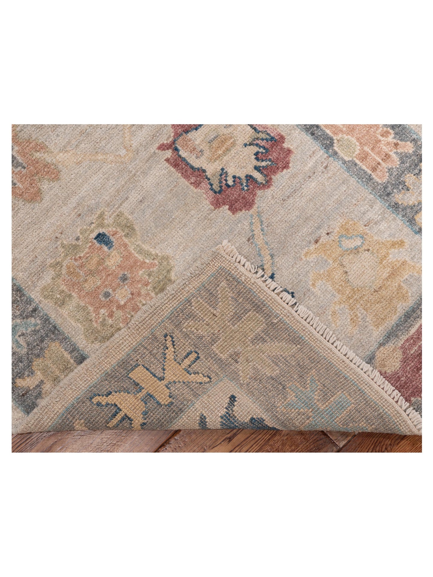 Anadol Oushak 154797 Silver Gray 2.10x29.1 Hand Knotted Rug