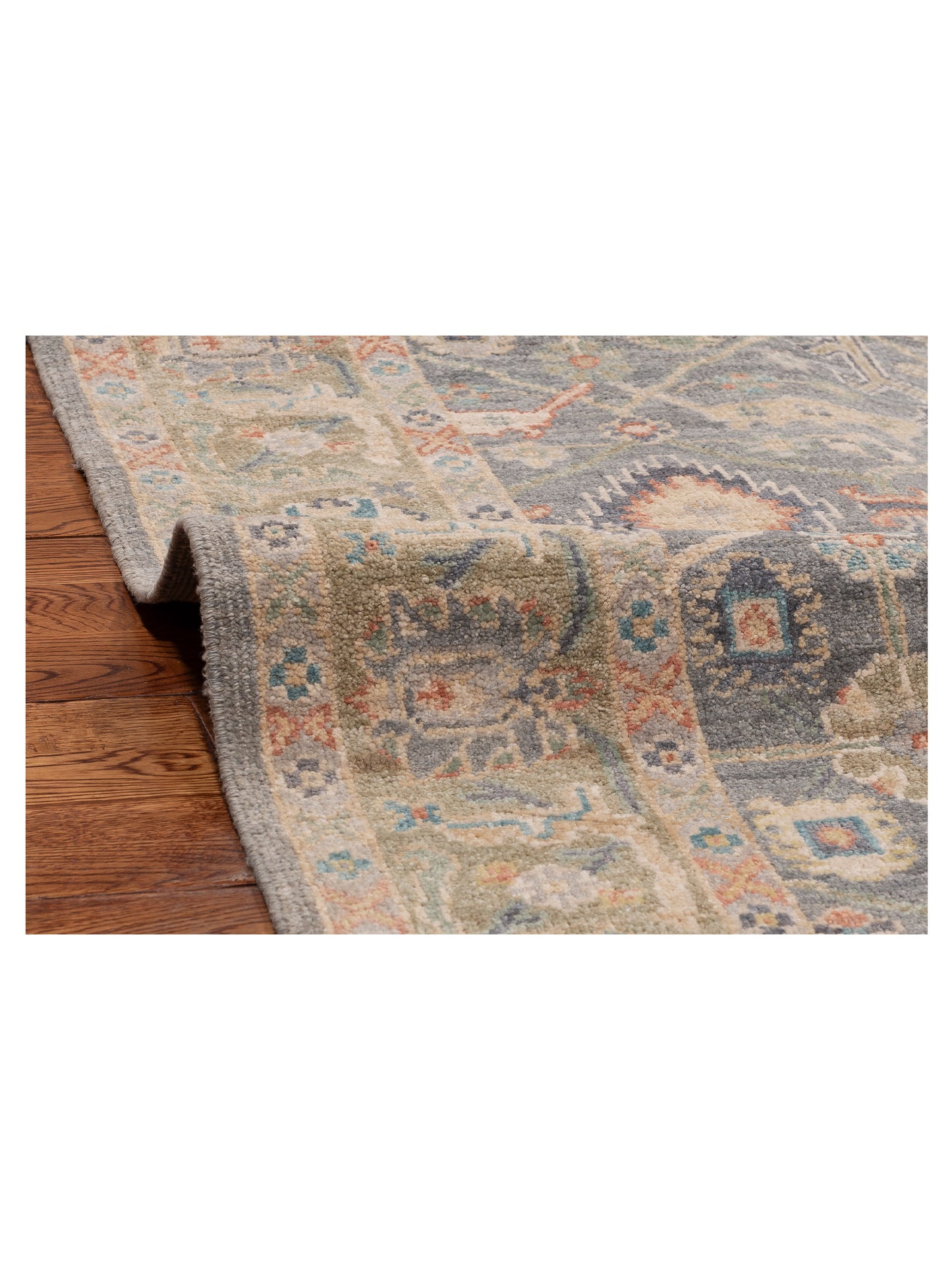 Anadol Oushak 154800 Gray Brown 4.2x11.9 Hand Knotted Rug