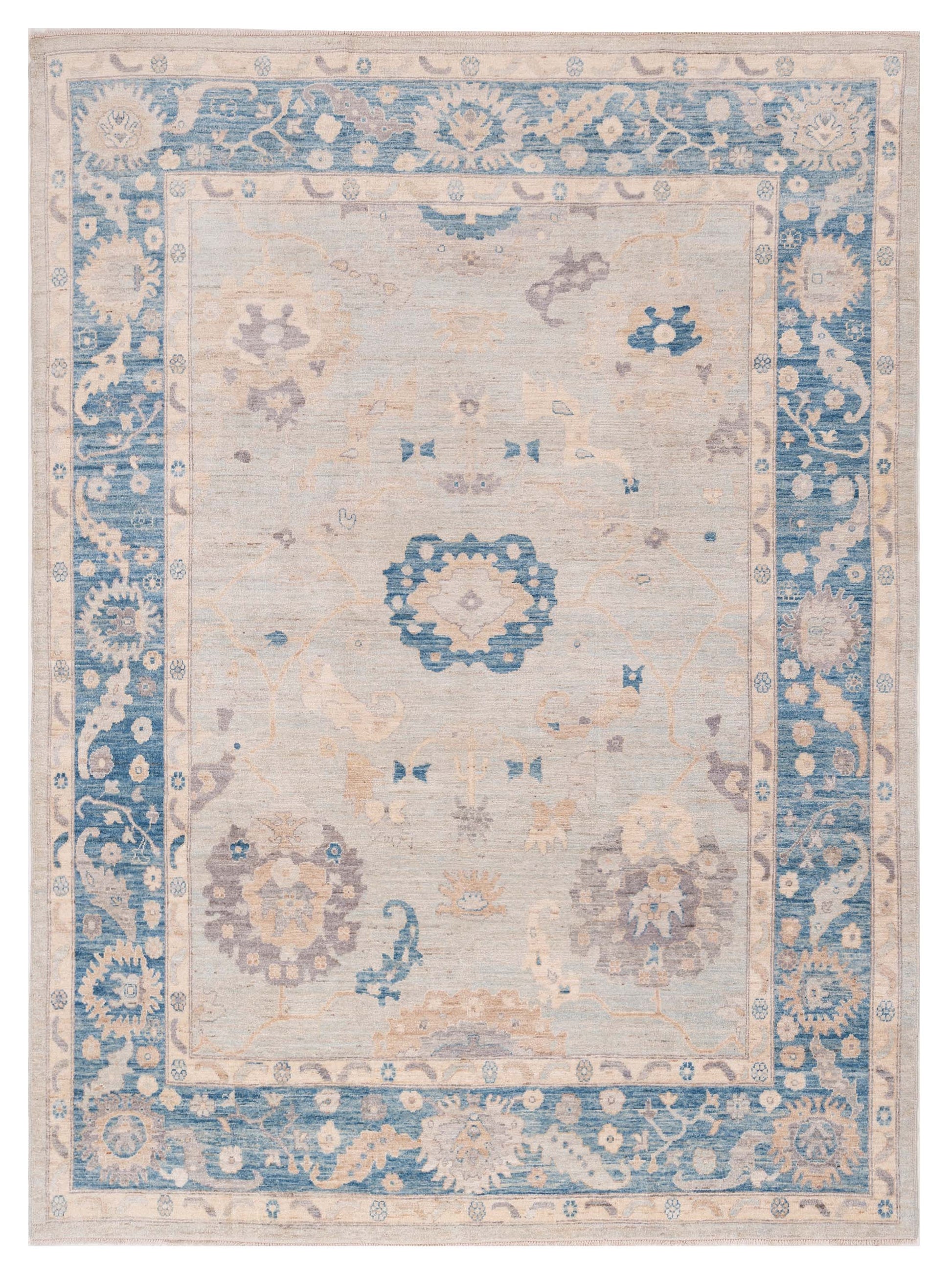 Pasha Anadol Oushak  Silver Blue Traditional