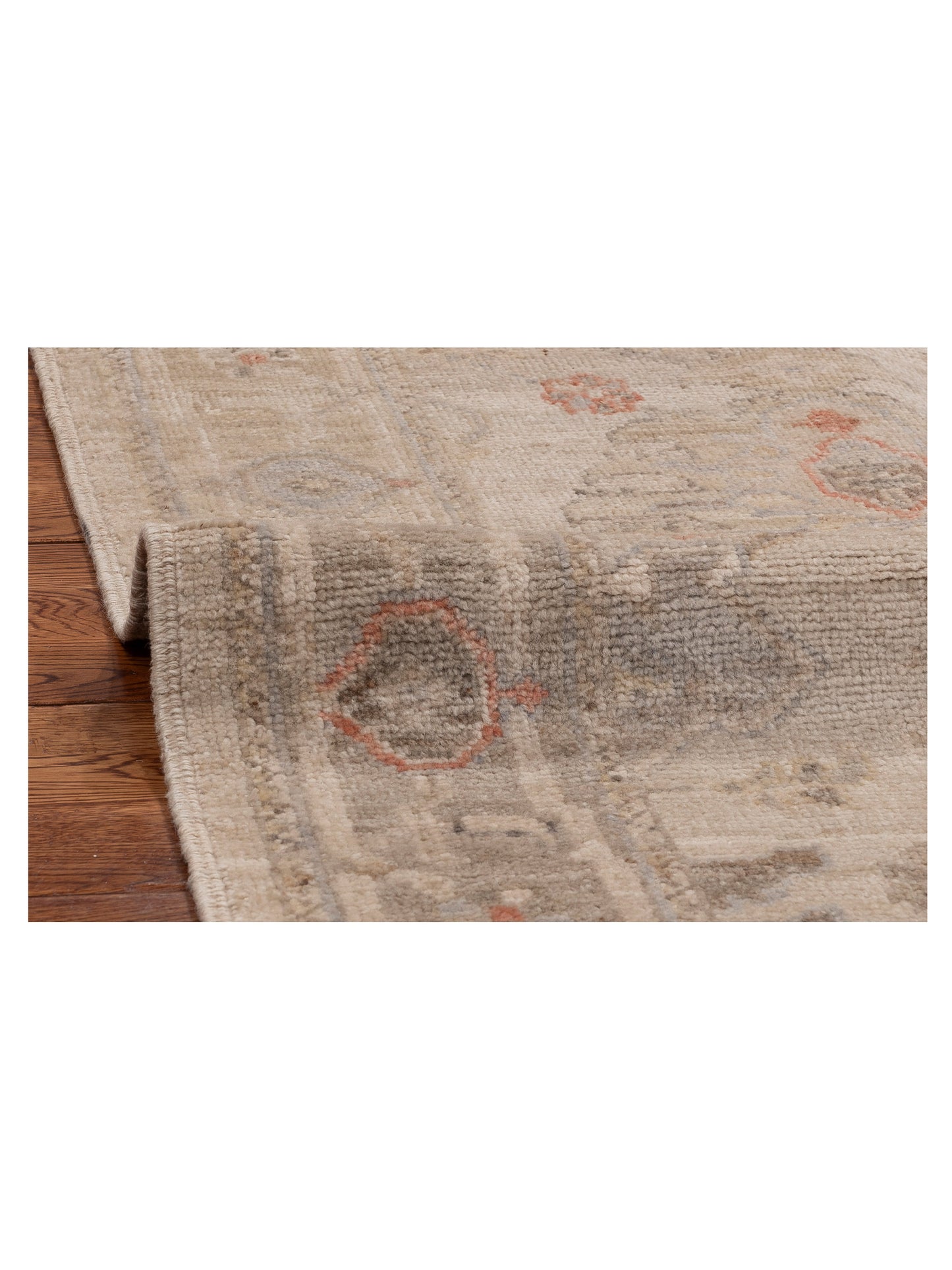 Anadol Oushak 154802 Silver Beige 2.9x19.9 Hand Knotted Rug