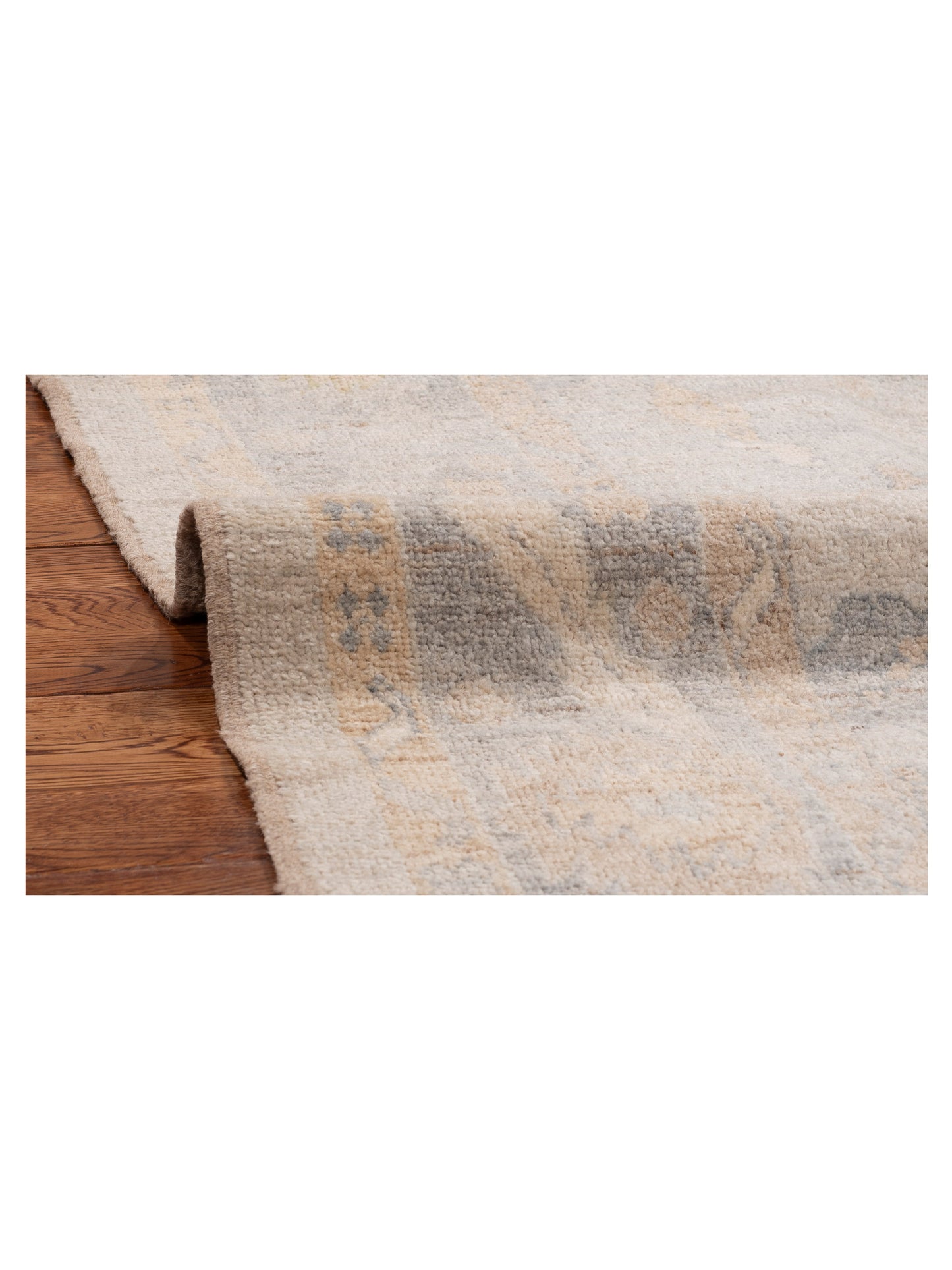 Anadol Oushak 154807 Silver Gray 5.11x8.9 Hand Knotted Rug