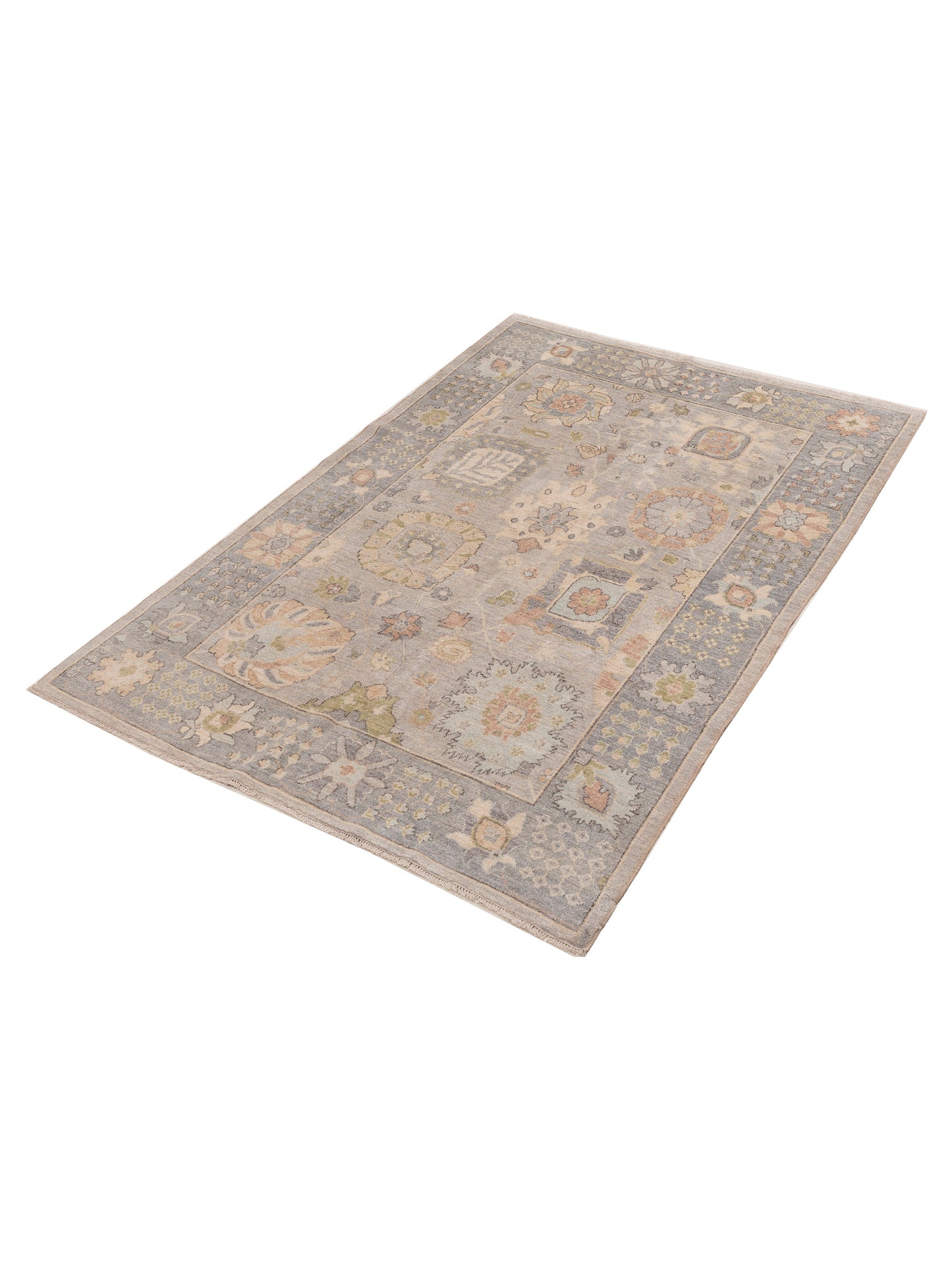 Anadol Oushak 154808 Gray Gray 6.2x8.10 Hand Knotted Rug