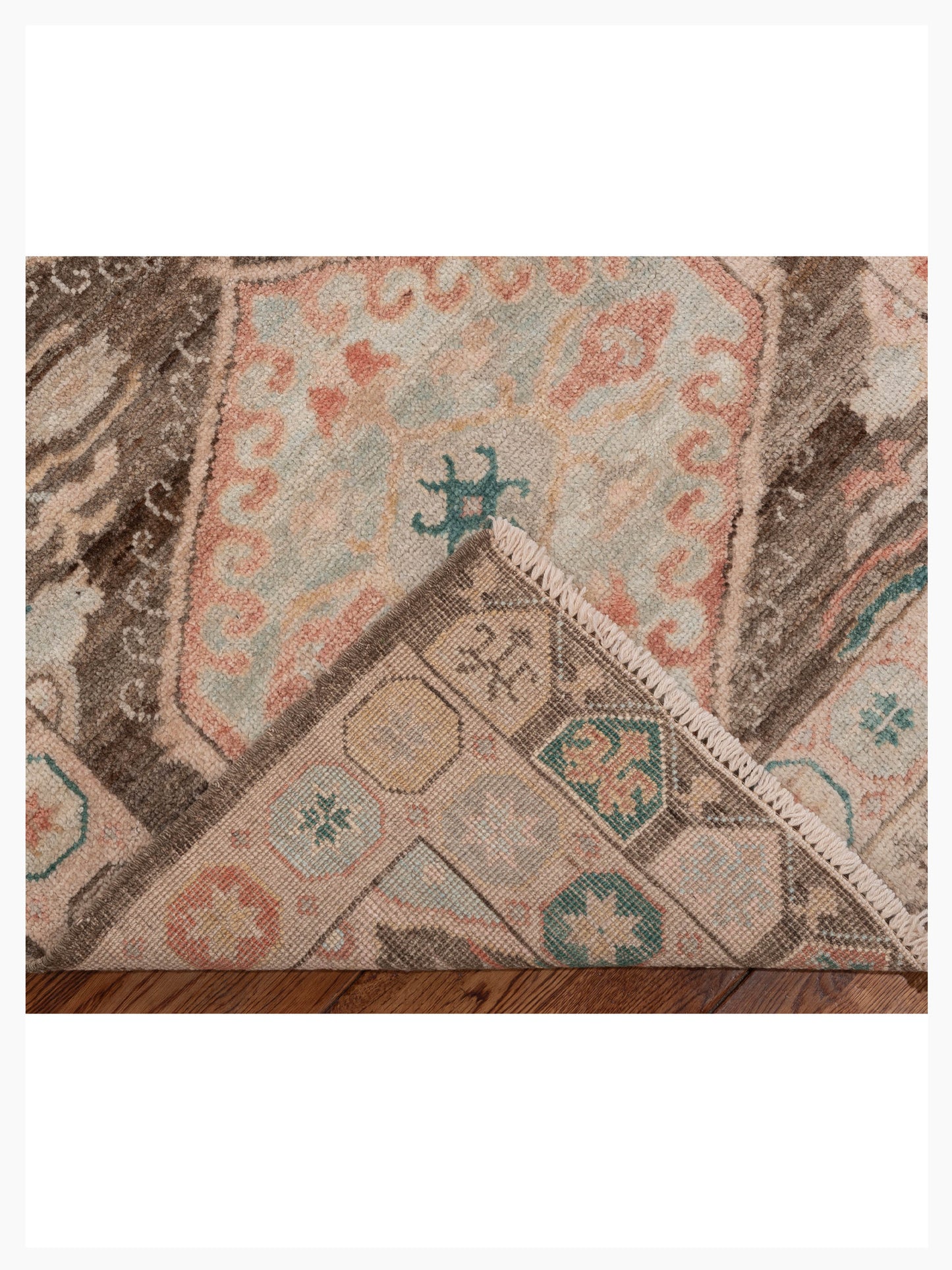 Anadol Oushak 154811 Brown Beige 3x13.10 Hand Knotted Rug