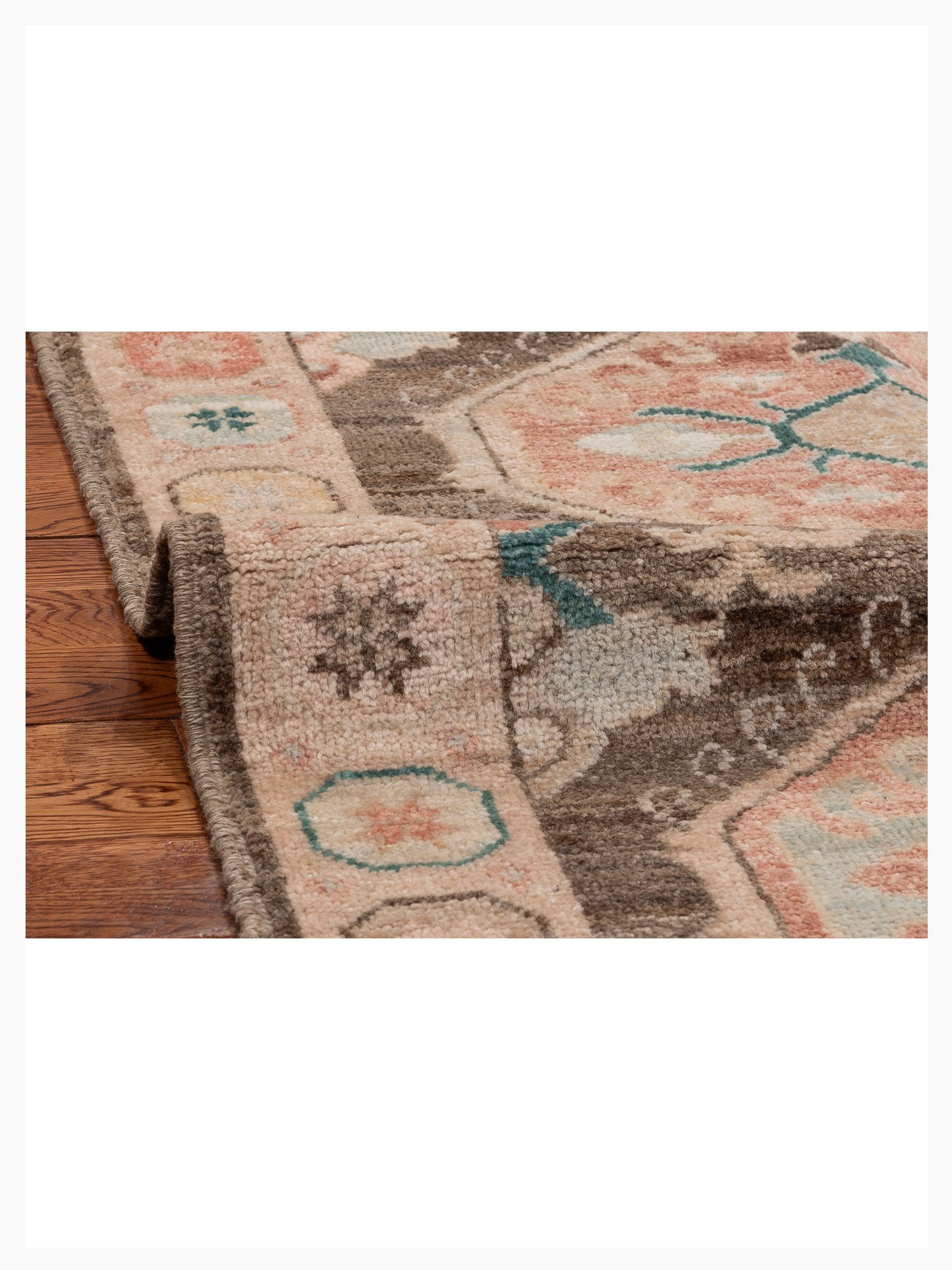Anadol Oushak 154811 Brown Beige 3x13.10 Hand Knotted Rug