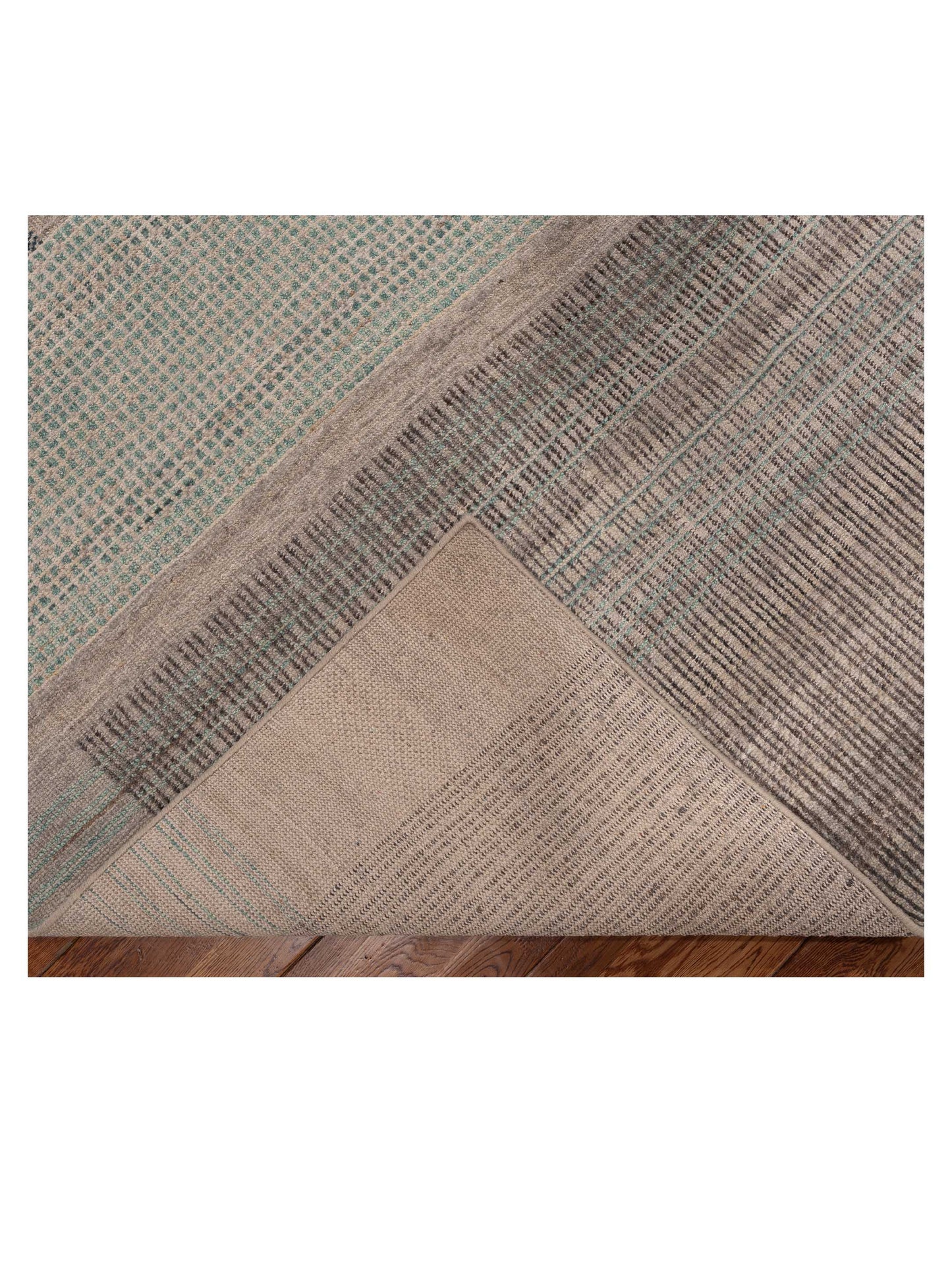 Aurore 154816 Taupe Green 9.10x14 Hand Knotted Rug