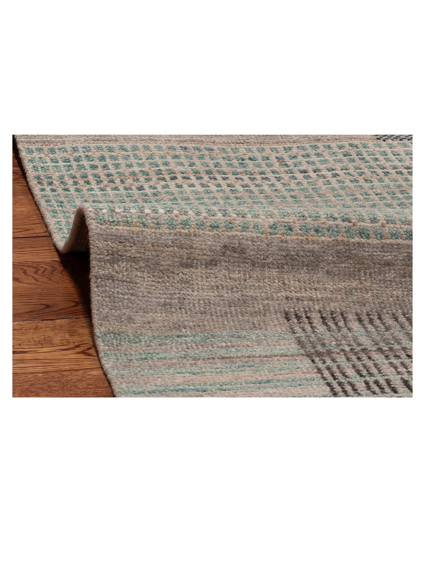 Aurore 154816 Taupe Green 9.10x14 Hand Knotted Rug