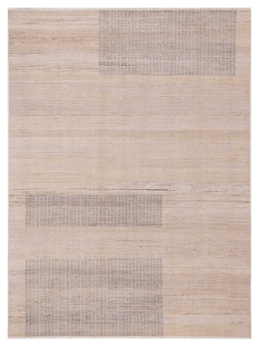 Aurore 154823 Beige Gray 8.10x12.1 Hand Knotted Rug