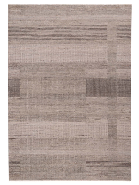 Aurore 154825 Gray Beige 9.11x14.1 Hand Knotted Rug