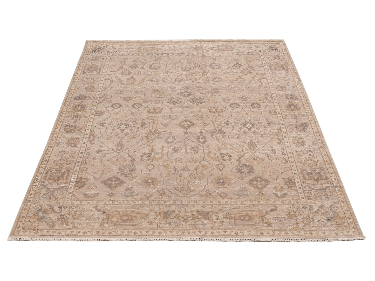 Vintage Revival 154841 Brown Brown 8.1x10.3 Hand Knotted Rug