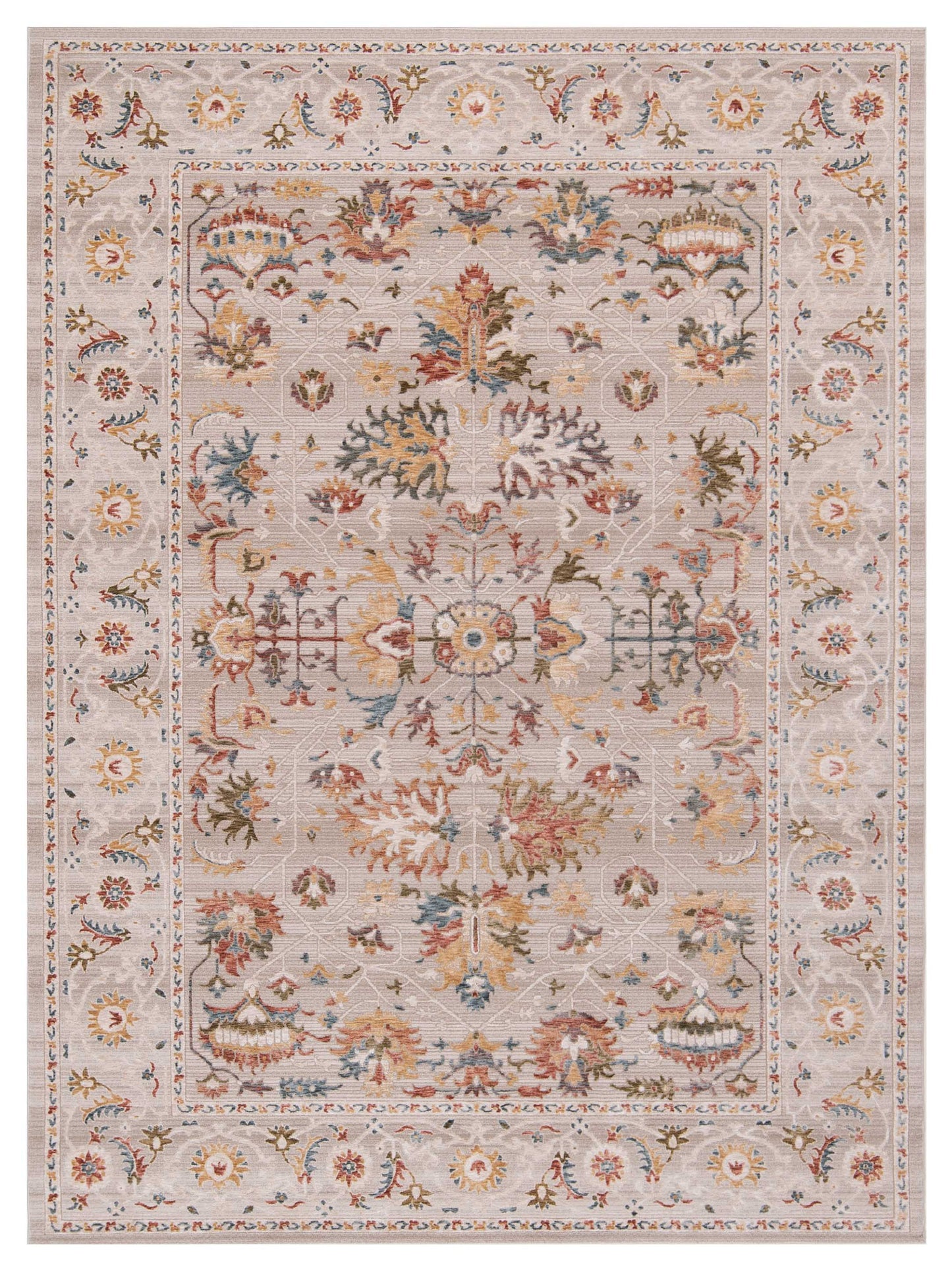 Bergamo Palermo155187 Beige Beige Traditional Hand Knotted Rug