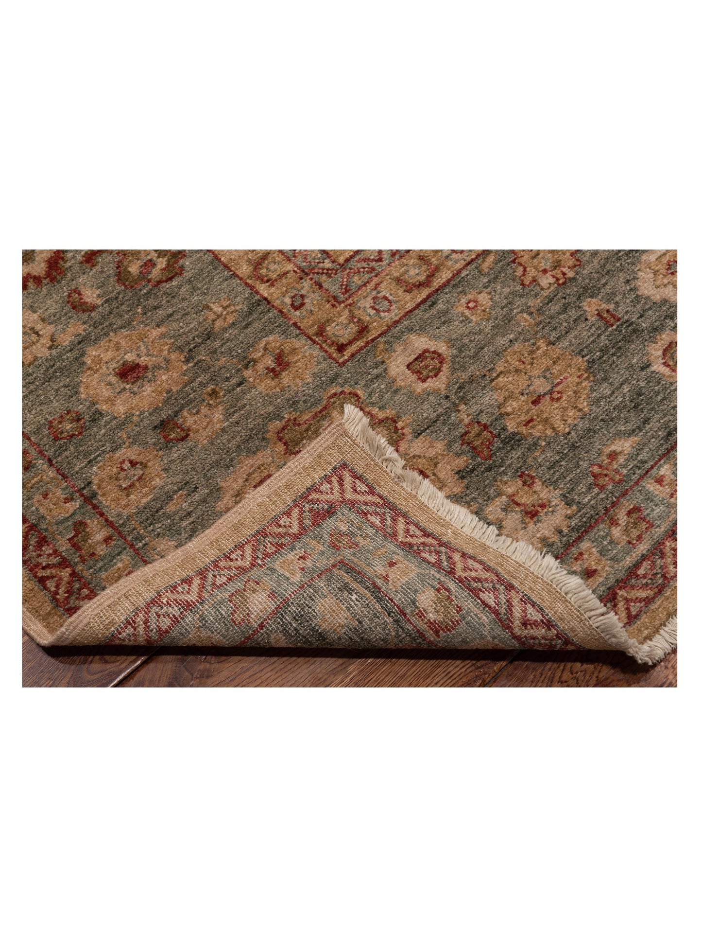 Elvan Alanur Gold Green 8.2x10.3 Hand Knotted Rug