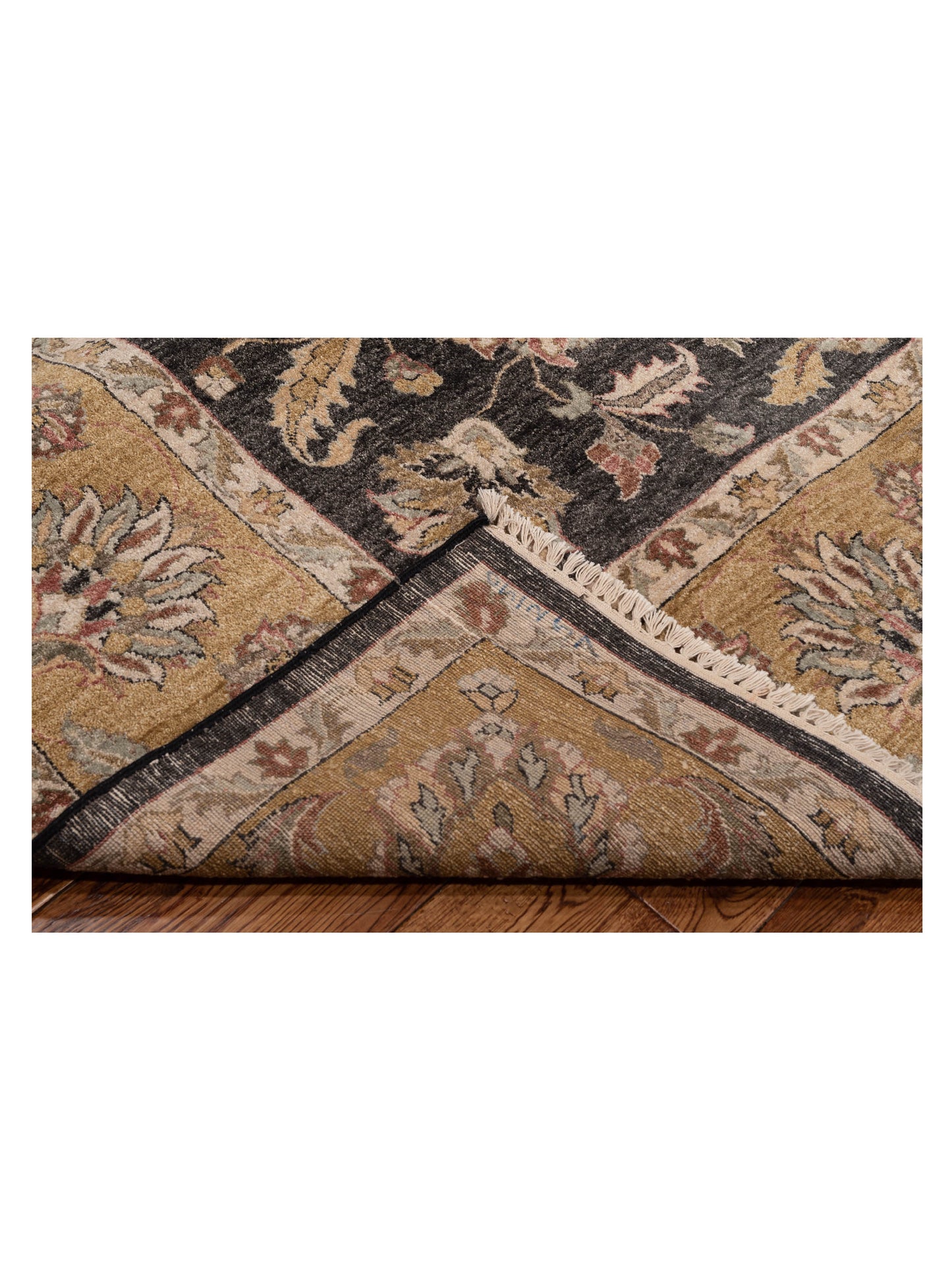 Crown 904206 Charcoal Gold 8x10.2 Hand Knotted Rug