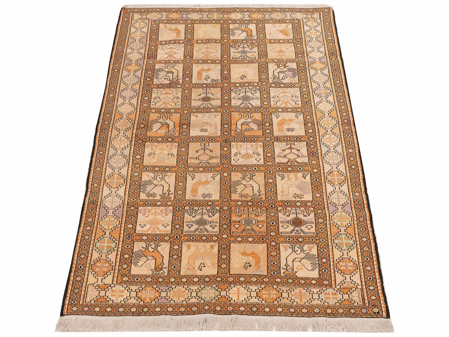 Silk Soumak 904221 Camel 3.11x6.6 Hand Woven Rug