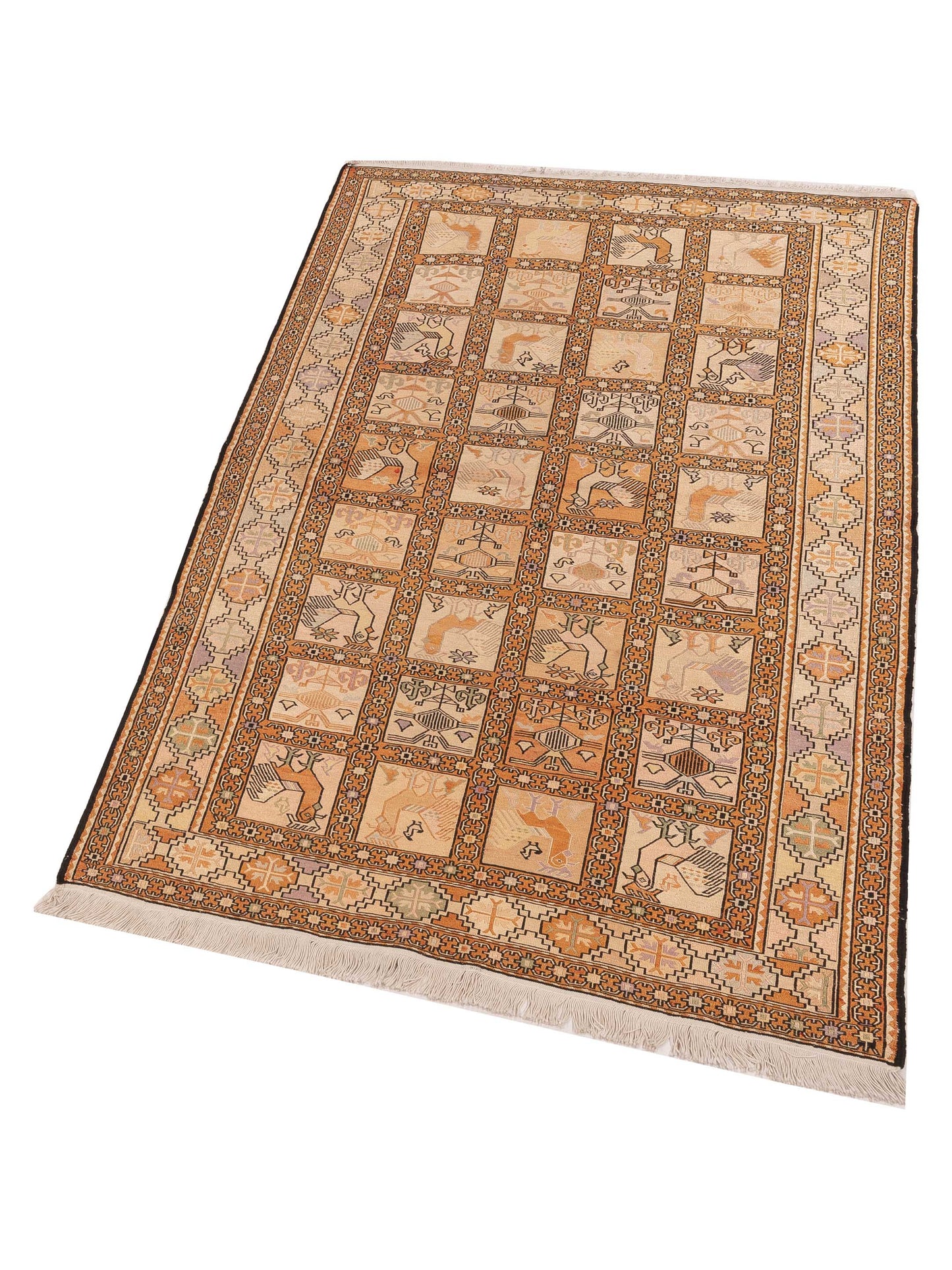 Silk Soumak 904221 Camel 3.11x6.6 Hand Woven Rug