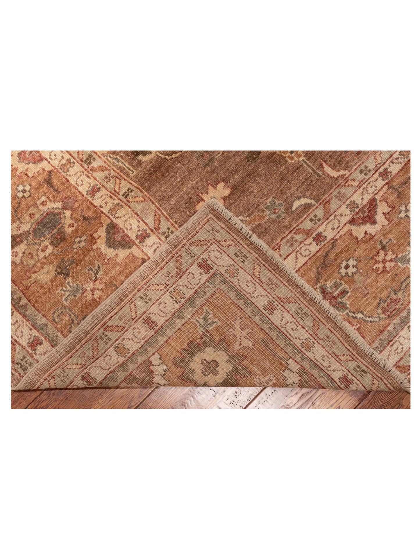 Angora Oushak 92757 Brown Brown 12.11x16.4 Hand Knotted Rug