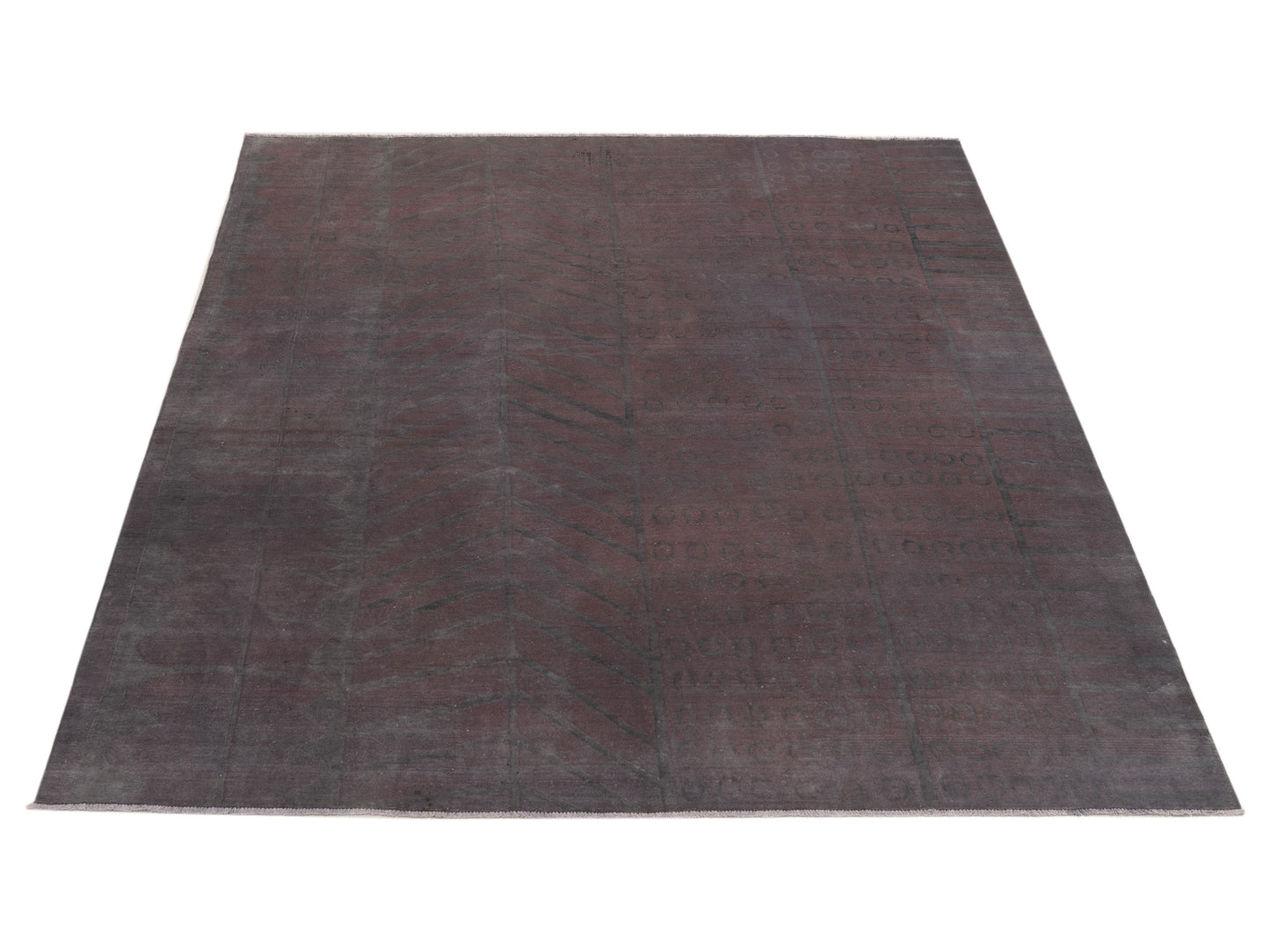 Vintage 951004 Purple 7.11x9.6 Hand Knotted Rug