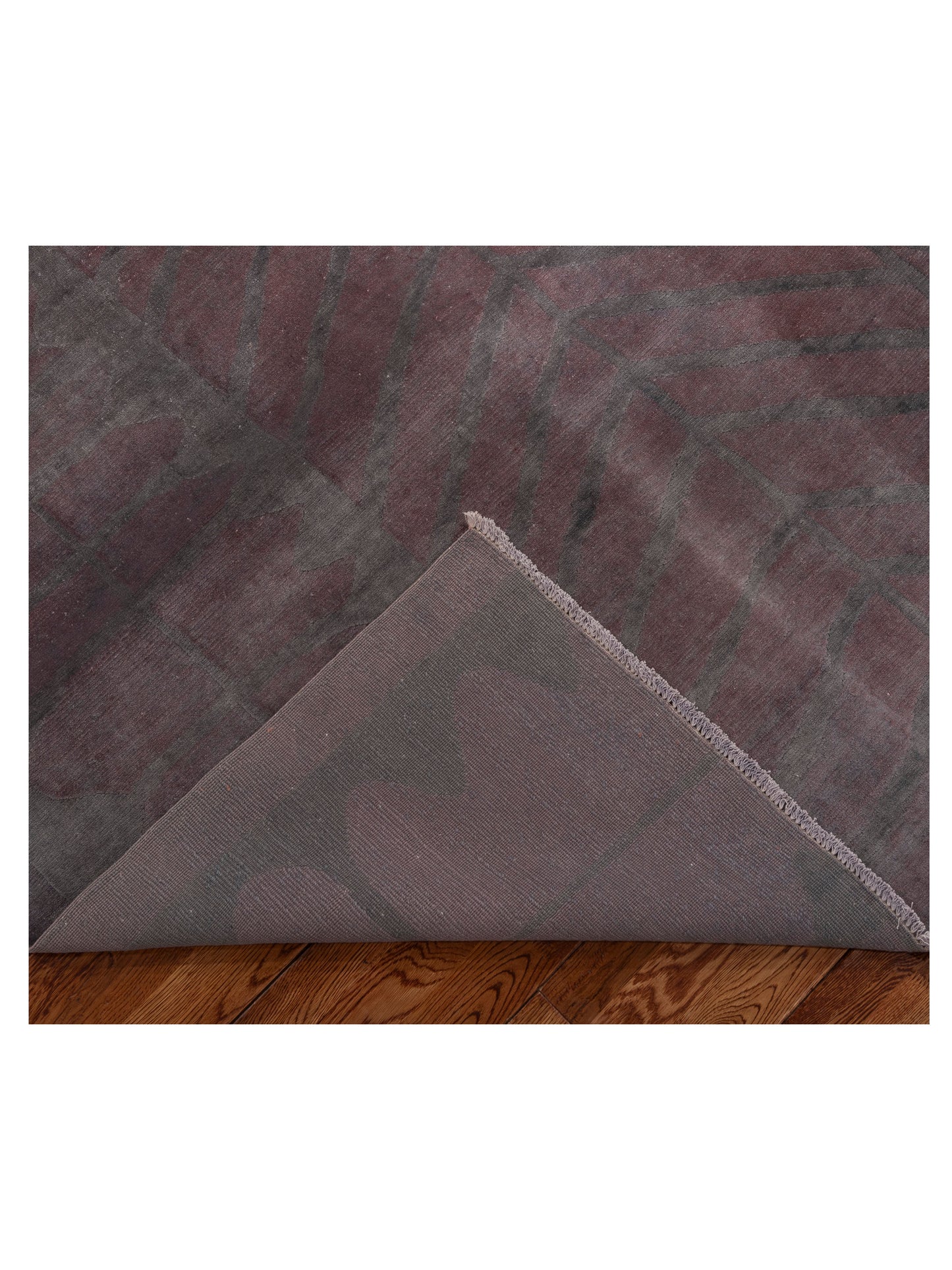 Vintage 951004 Purple 7.11x9.6 Hand Knotted Rug